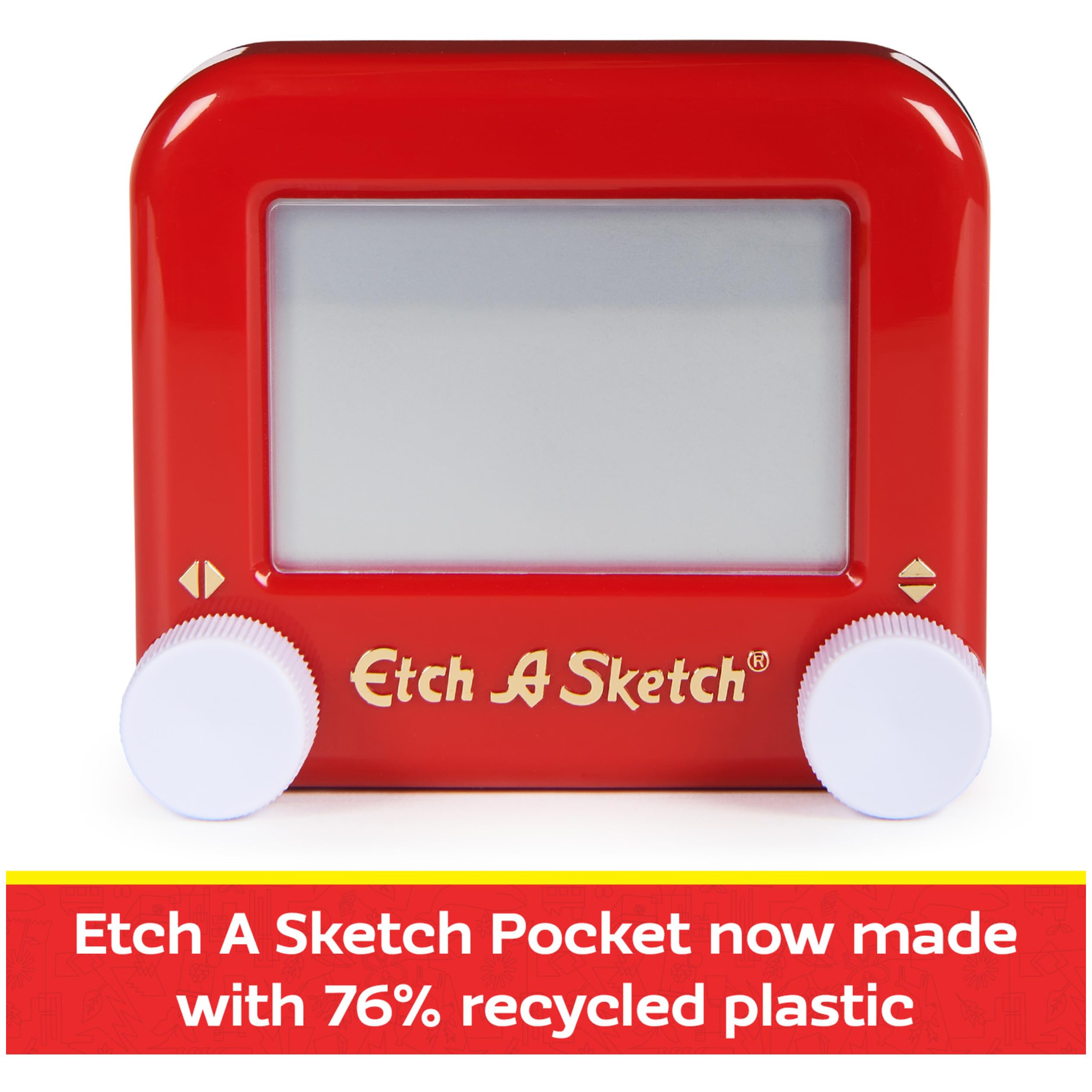 Etch A Sketch Recycled Pocket Screen - Eco-Friendly Drawing Toy for Kids 3+ 4