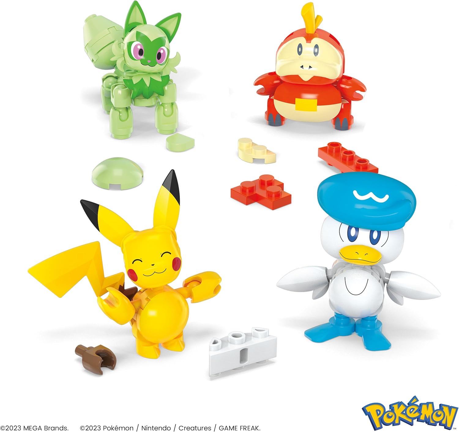 MEGA Pokémon Action Figure Building Set - 79-Piece Playset with Pikachu & Paldea Partners 3