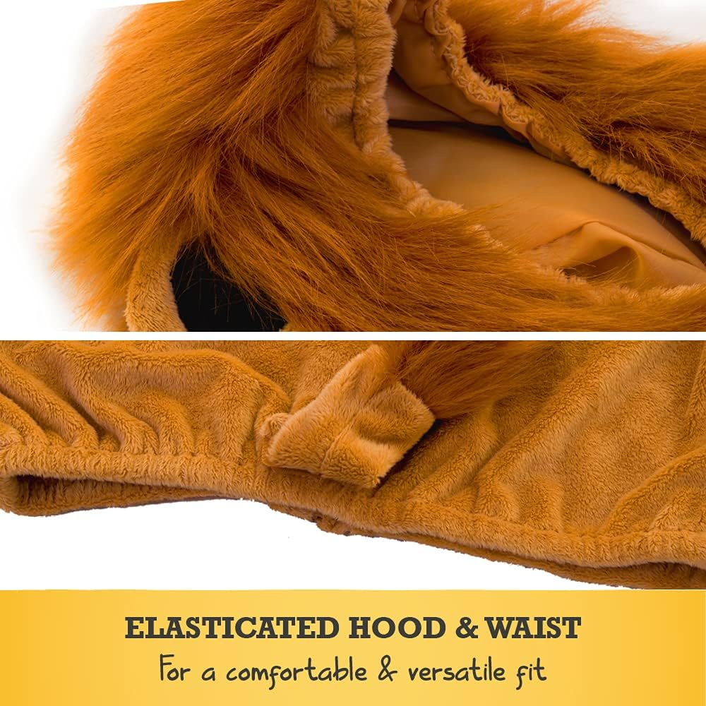 Pretend to Bee Lion Costume - Kids Unisex Zip-Up Fancy Dress for Ages 3-7 11