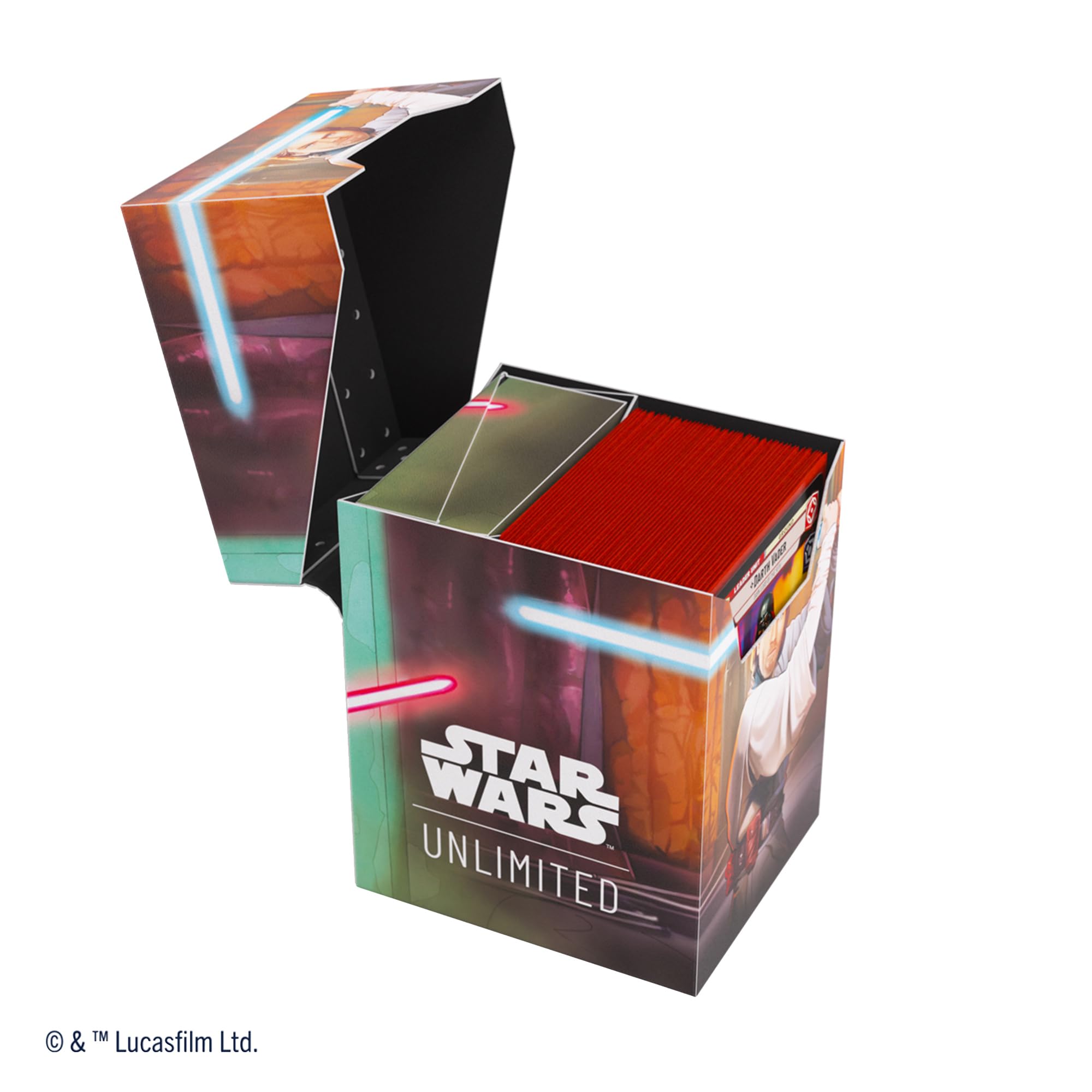Gamegenic Star Wars Unlimited Soft Crate - Obi-Wan Kenobi/Darth Maul Deck Box with Token Storage 7