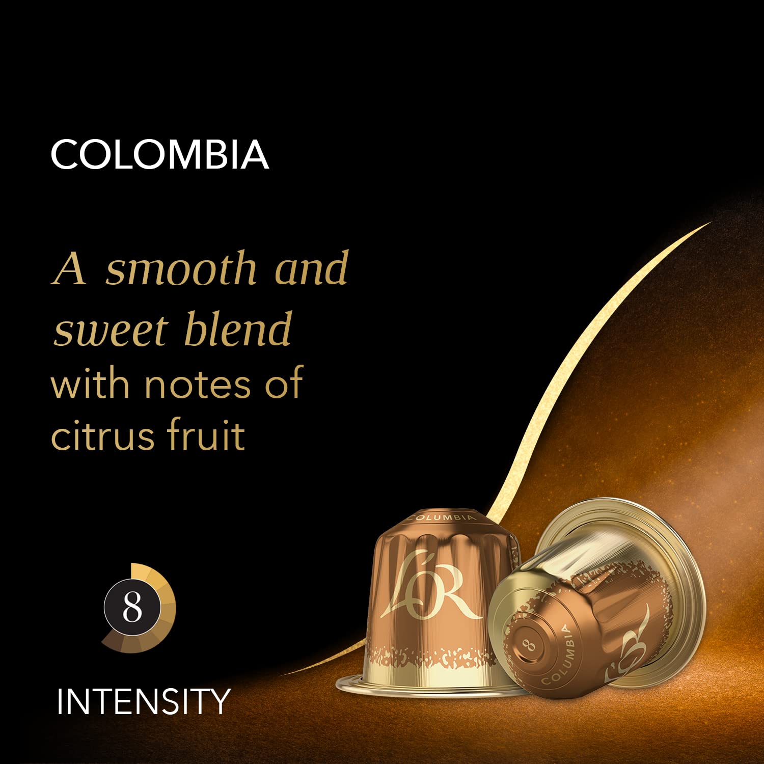 L'OR Origins Colombia Coffee Pods x200 - Rainforest Alliance Certified, Compatible with Nespresso & L'OR BARISTA Machines