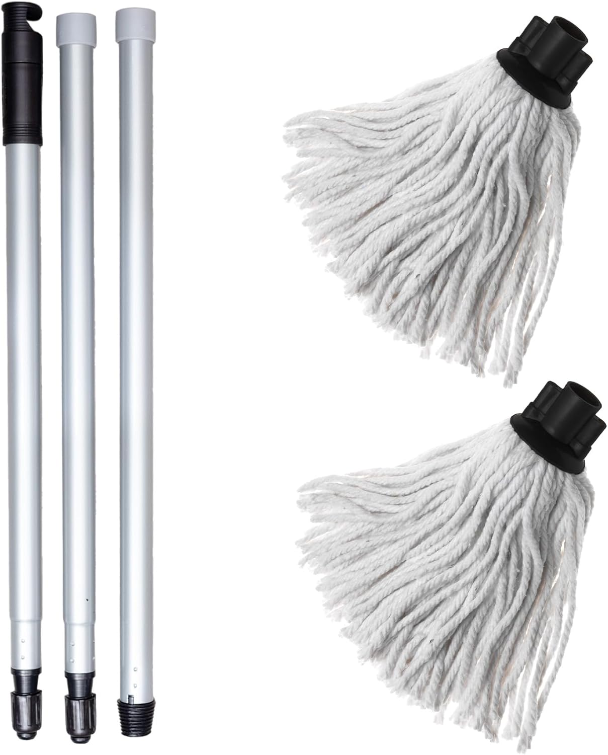 Addis Cotton Mop with 3-Piece Handle and 2 Replacement Heads 5