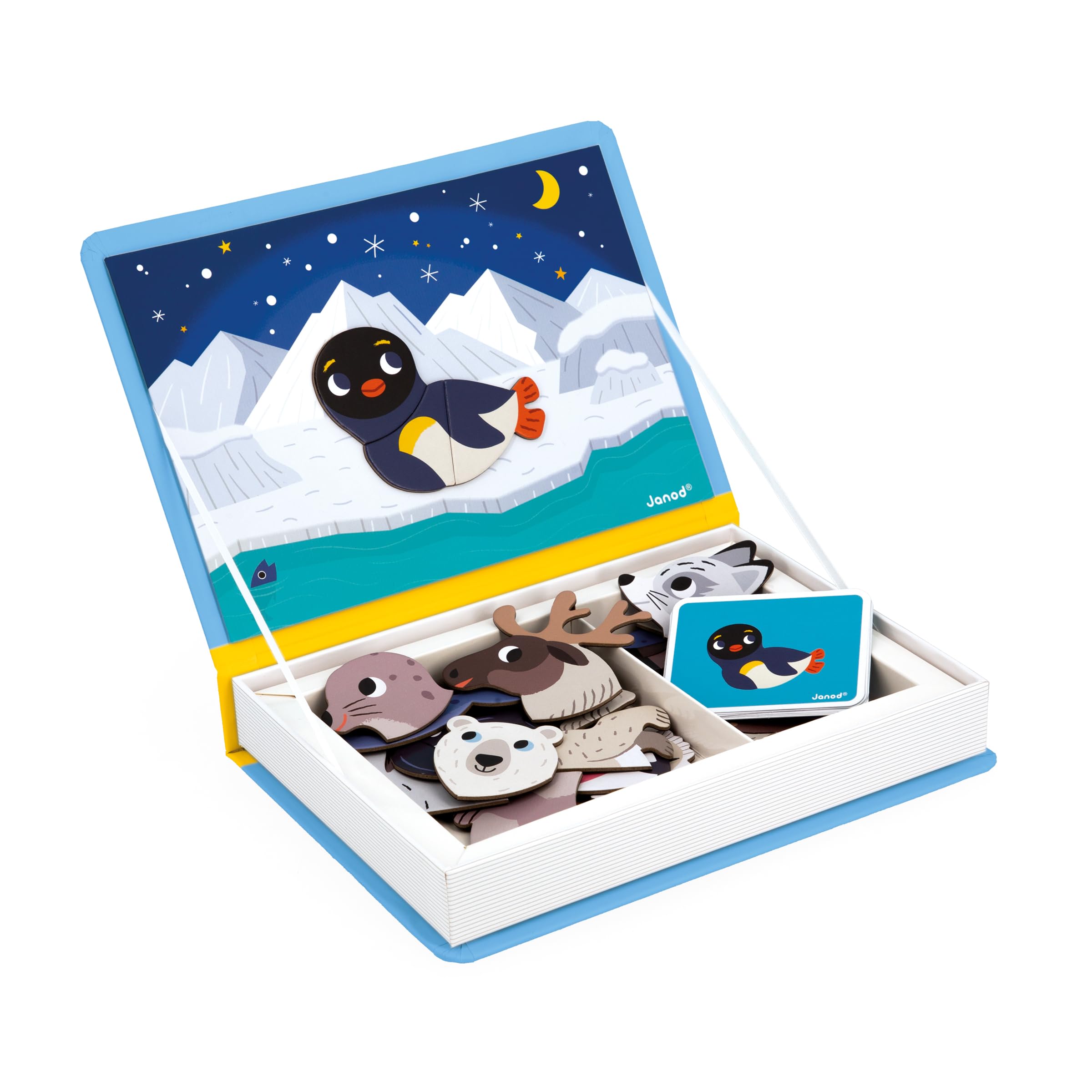 Janod Magnéti'Book Arctic Animals - 30 Magnets, 10 Models | Ages 3-8