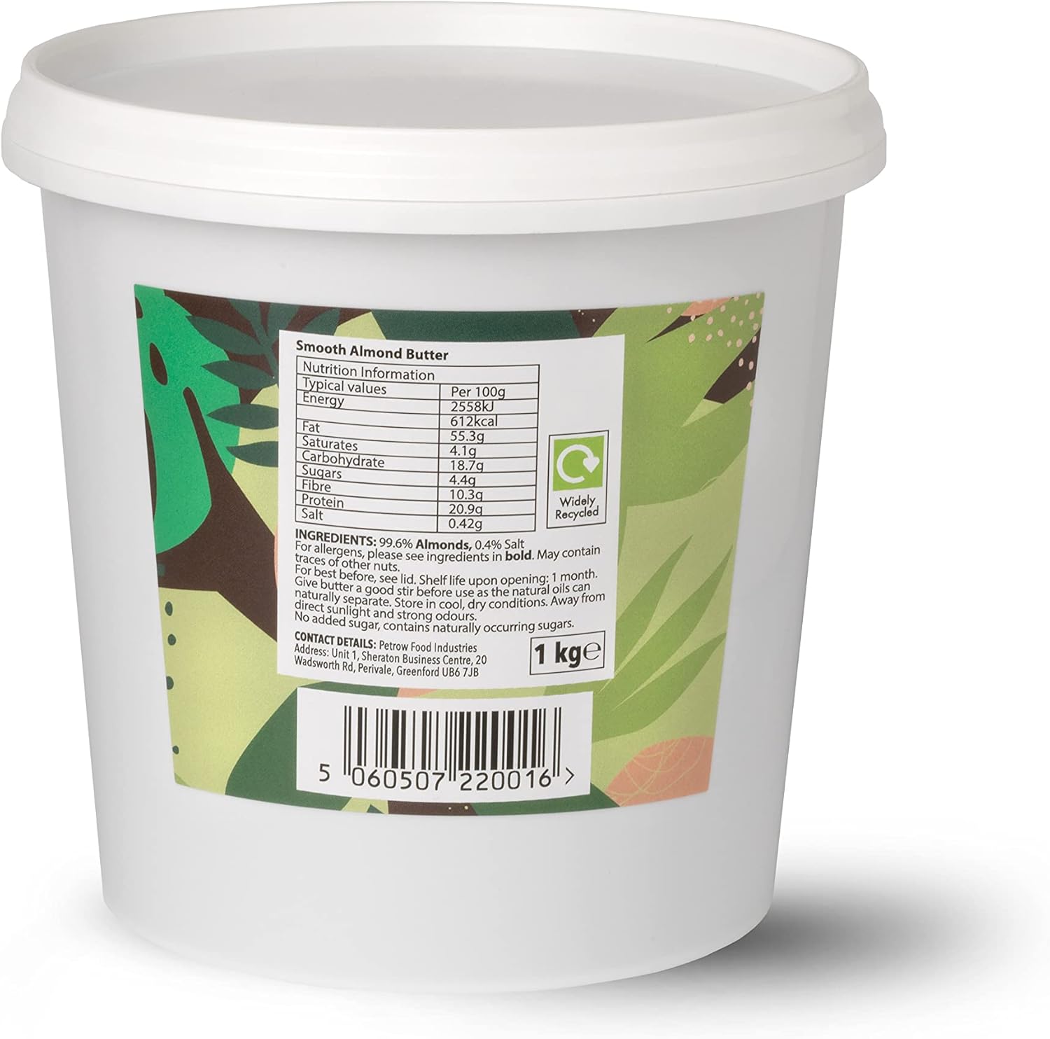 Legend Smooth Almond Butter 1kg – 100 % natürlich, vegan, ohne Zuckerzusatz, reich an Proteinen und Ballaststoffen