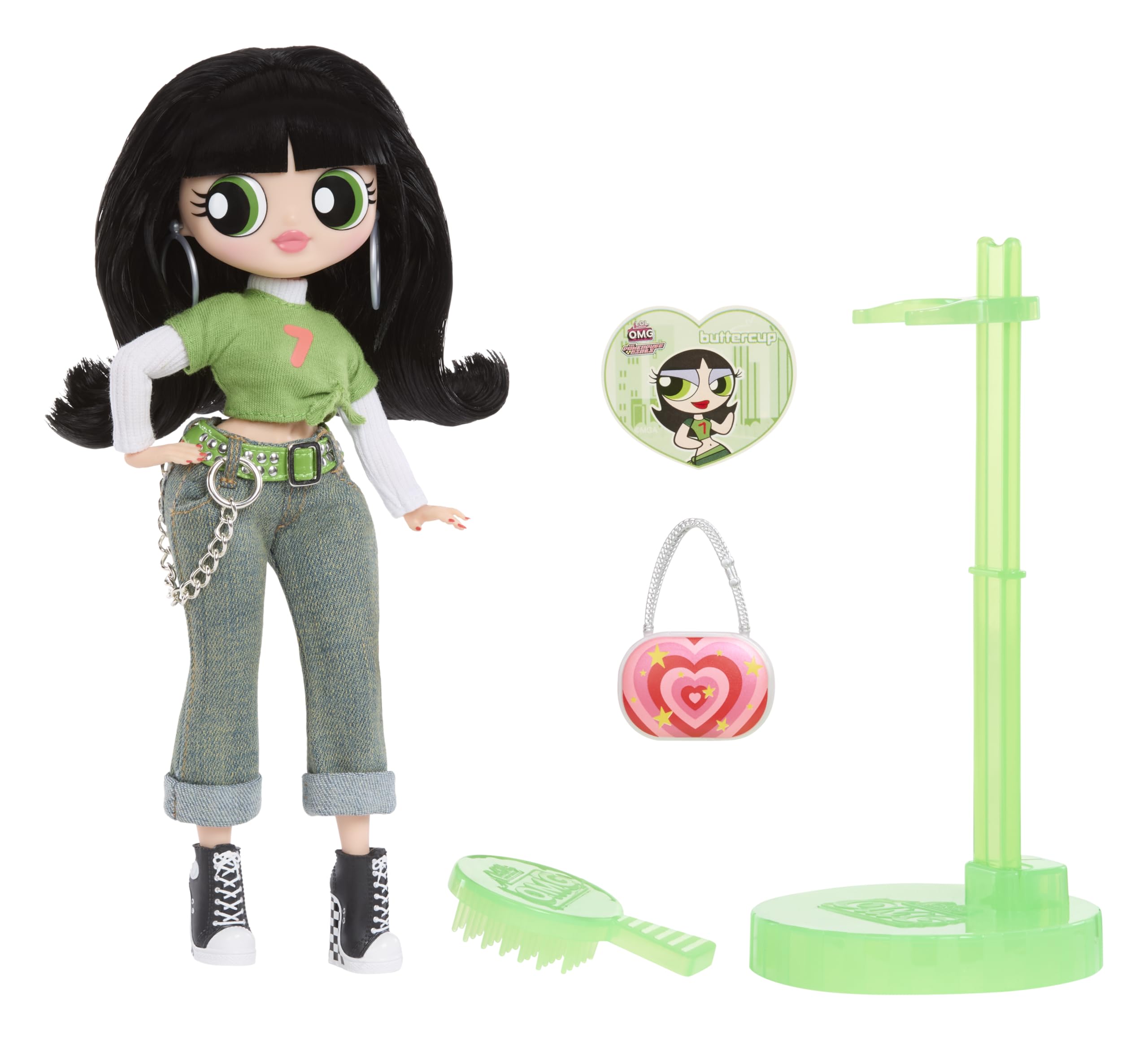 L.O.L. Surprise! OMG The Powerpuff Girls Doll - Buttercup - Fashion Doll with Outfit & Accessories, Ages 3+ 4