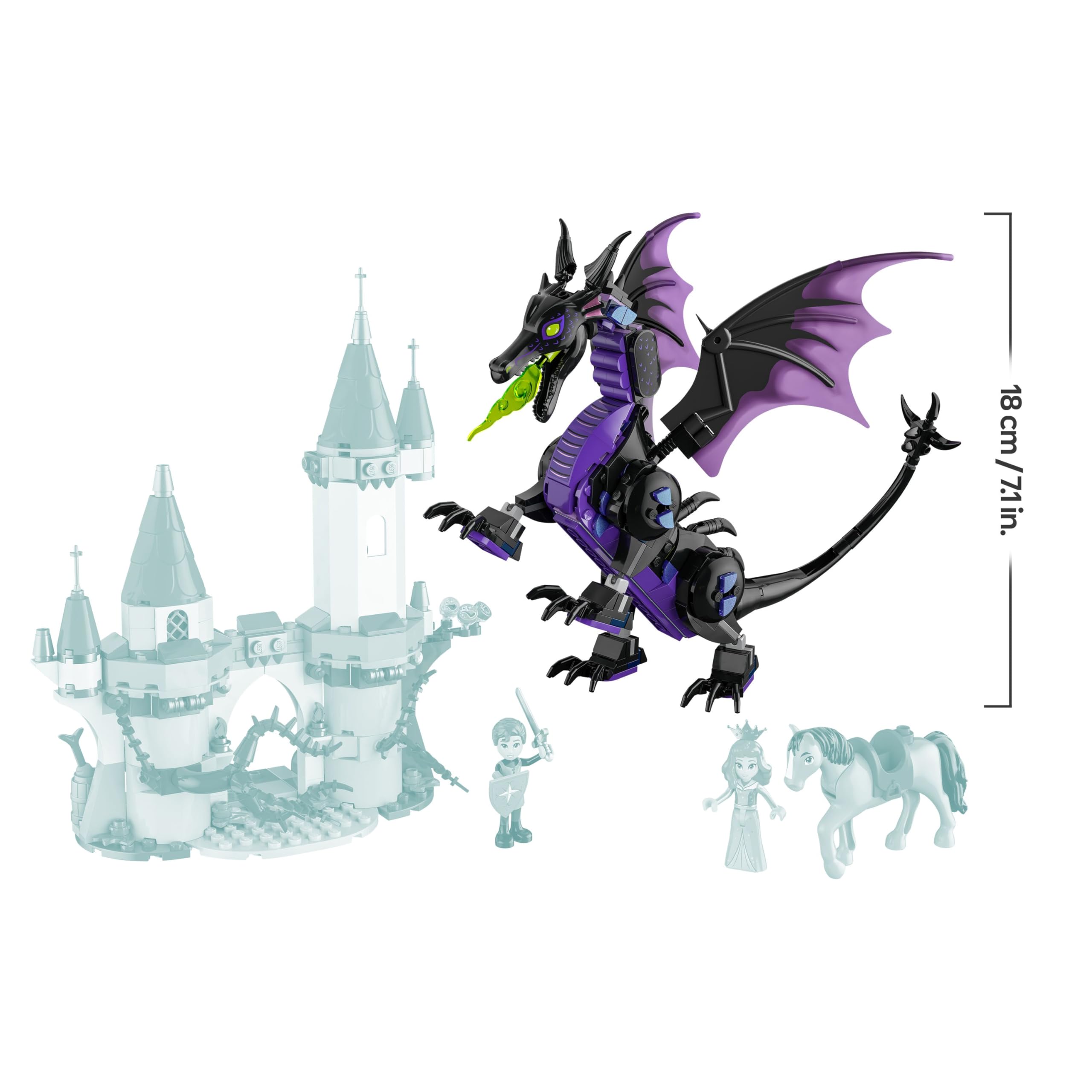 LEGO Disney Maleficent's Dragon Form Building Playset - 583-Piece Set for Kids 7+ 12