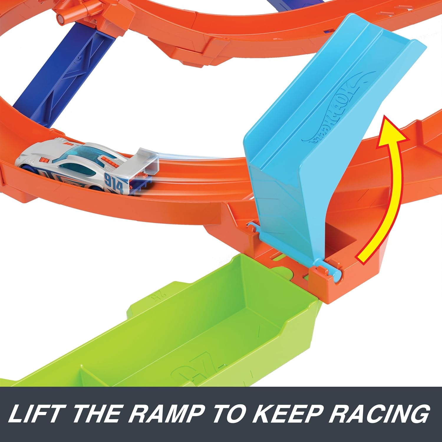 Hot Wheels Action Loop Cyclone Challenge Track Set - 2-in-1 Racing Playset for Kids 4+
