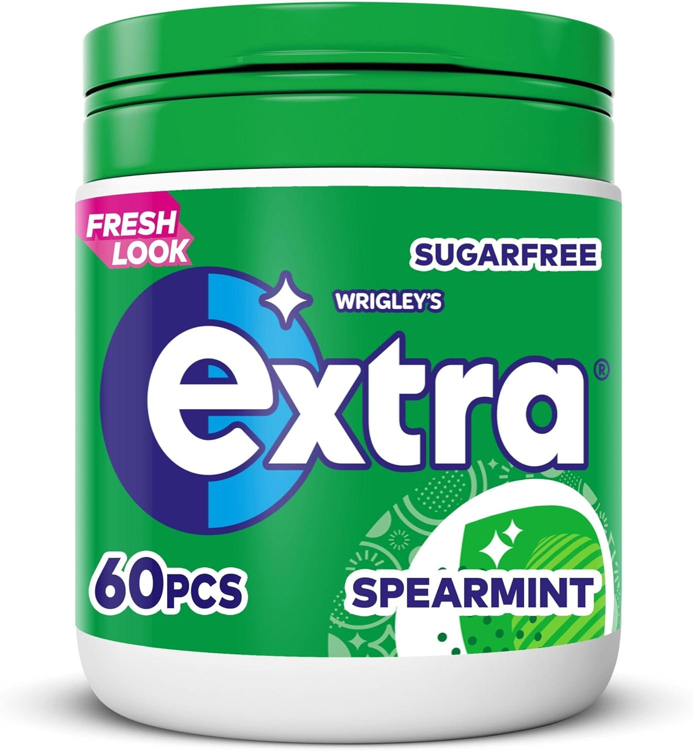 Extra - Spearmint Sugar-Free Chewing Gum Bottle, 60 Pieces 1
