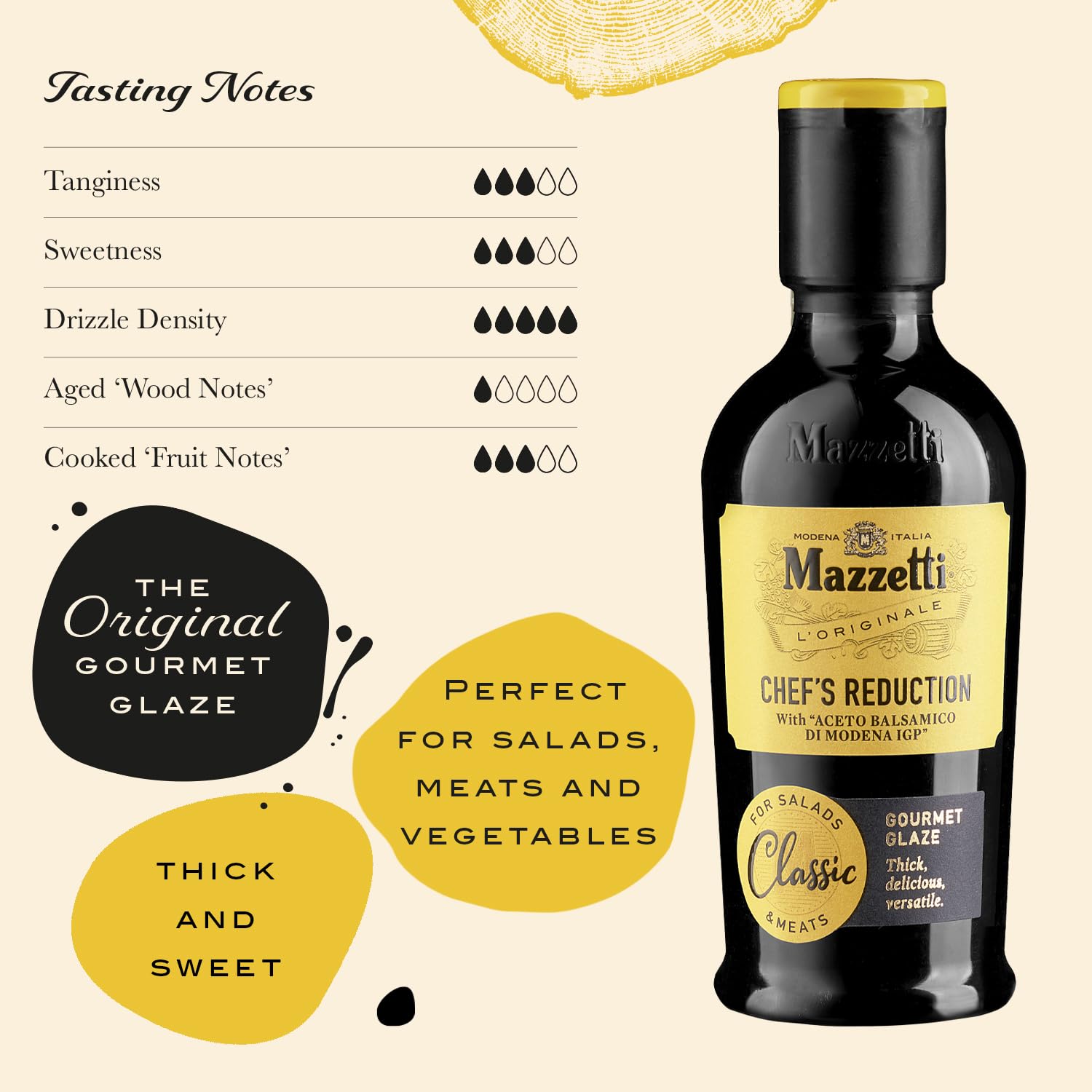 Mazzetti Balsamic Glaze with Balsamic Vinegar of Modena 215ml