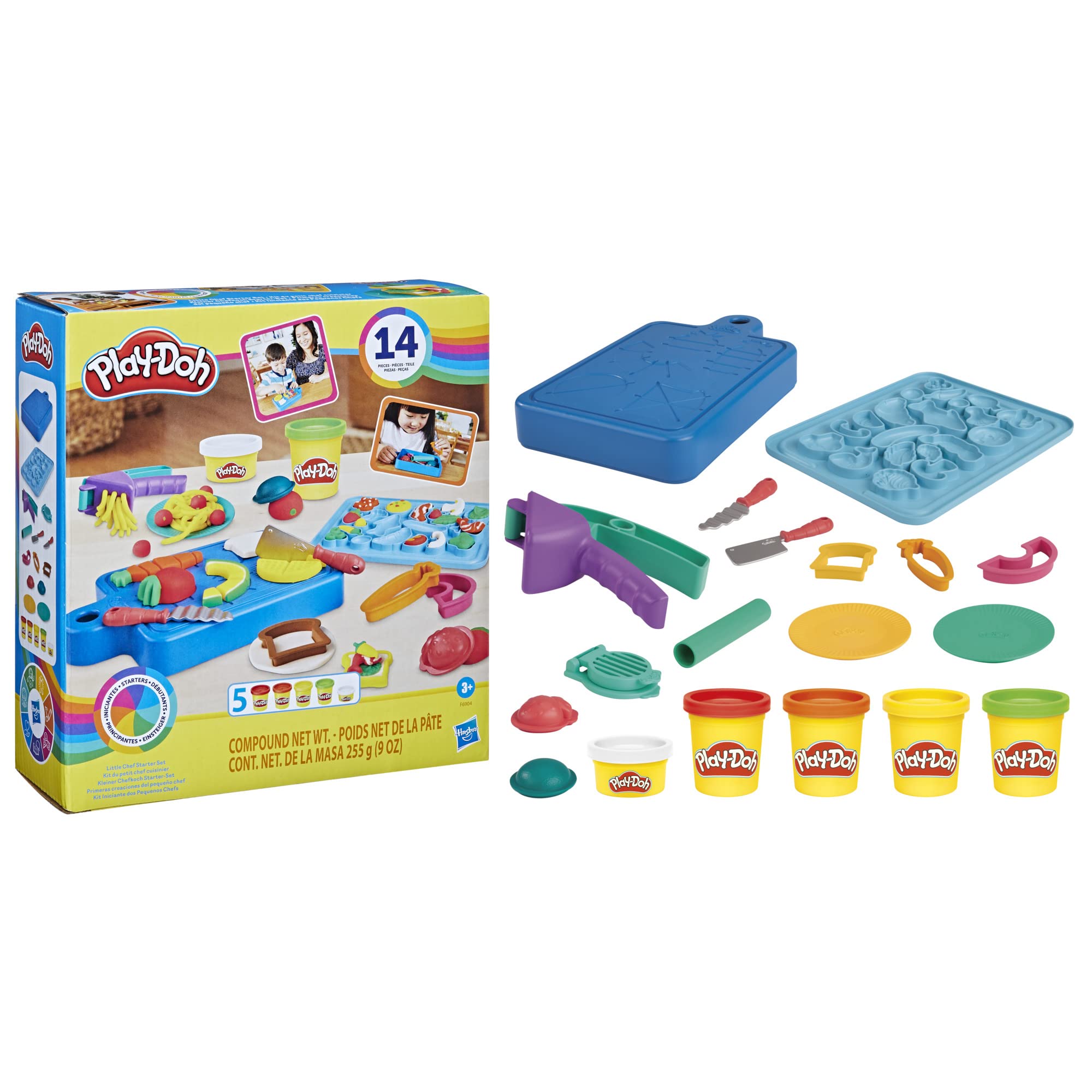 Play-Doh Little Chef Starter Set - 14-Piece Kitchen Playset for Ages 3+