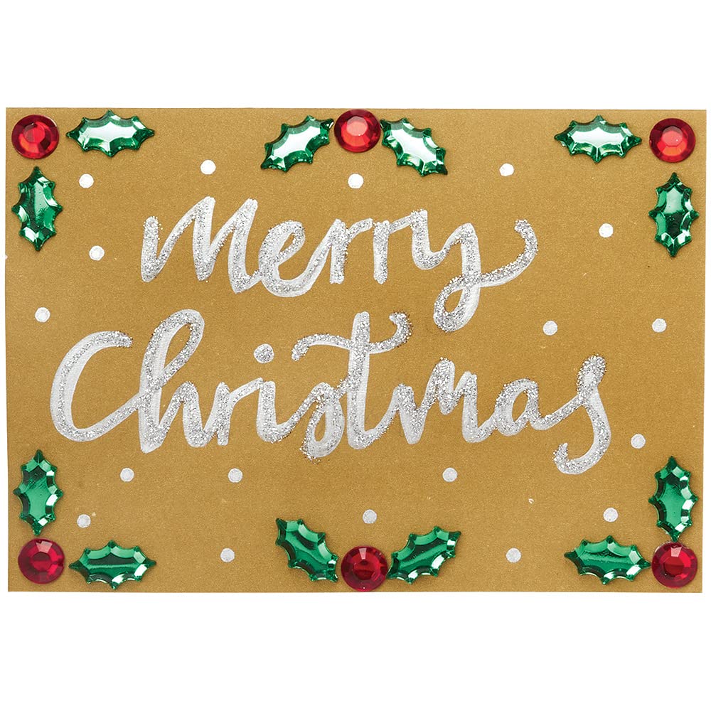 Baker Ross FX343 Holly and Berry Self-Adhesive Acrylic Jewels - Pack of 300 4