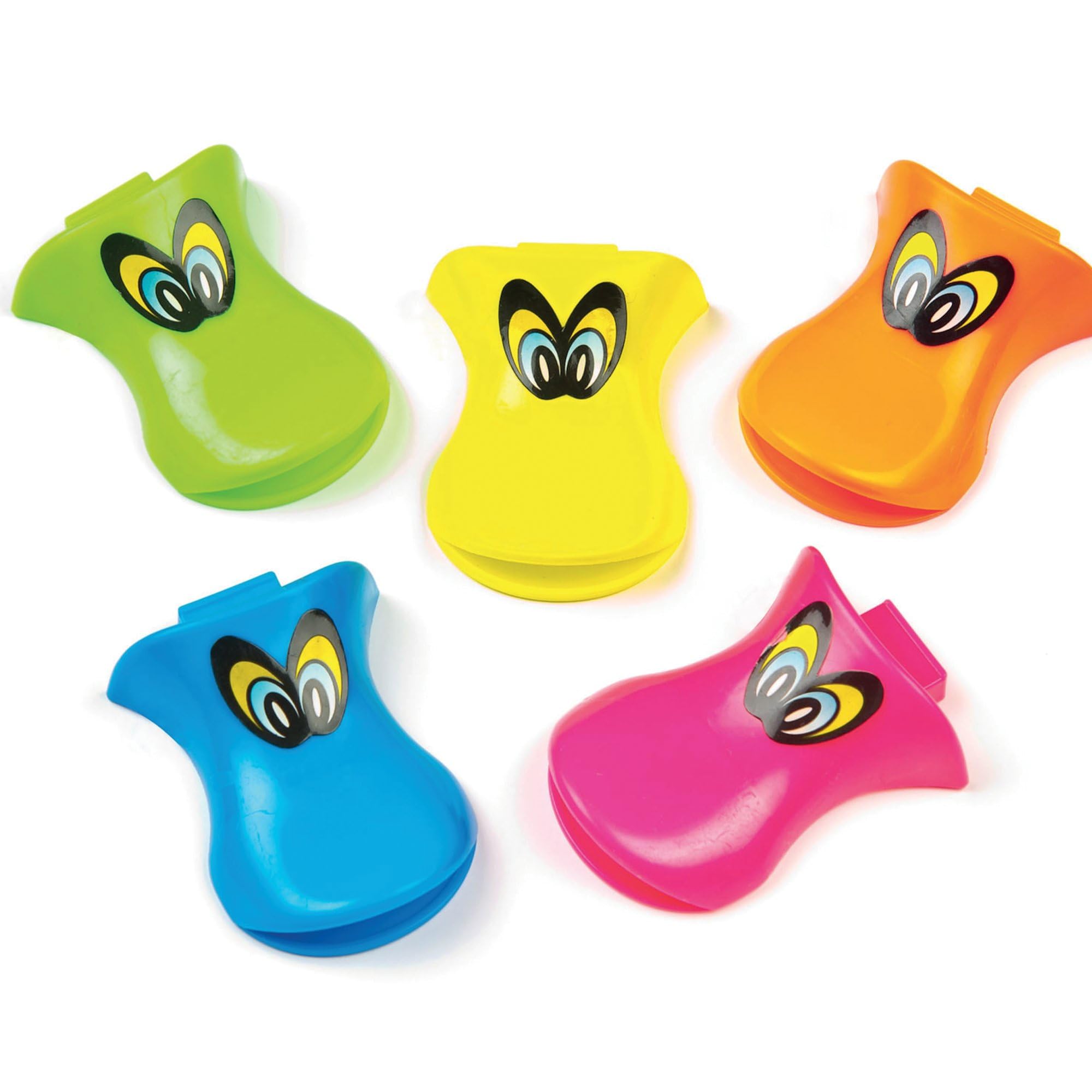 Baker Ross Duck Whistles (Pack of 12) - Assorted Colors, 7cm Plastic Noisemakers for Kids 1