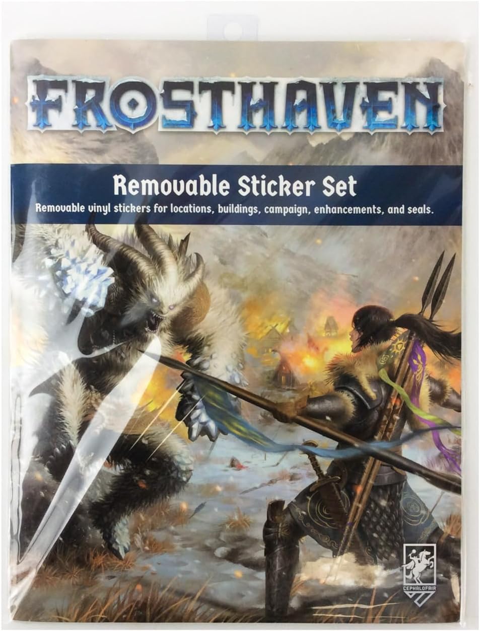 Cephalofair Games Frosthaven Removable Sticker Game Set