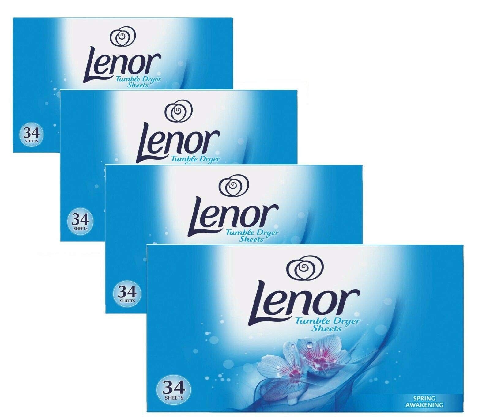 Leno Tumble Dryer Sheets Spring Awakening - 136 Count (4 x 34 Sheets) | Reduces Static & Softens 1