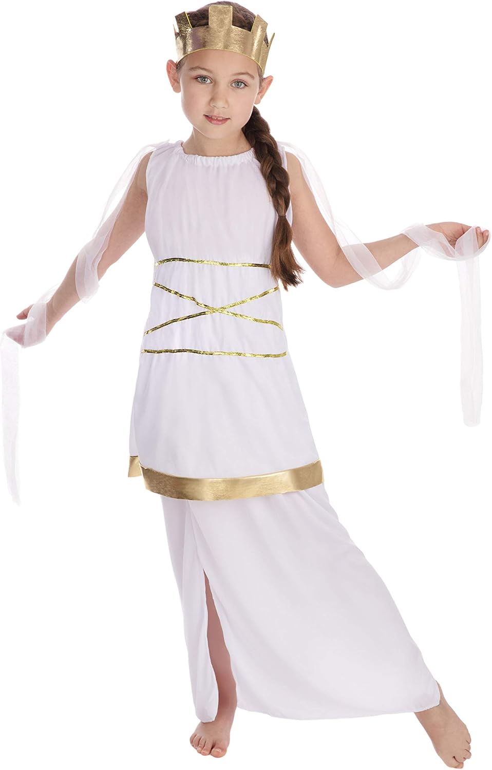 Bristol Novelty Grecian Goddess Costume - Age 10-12 Years