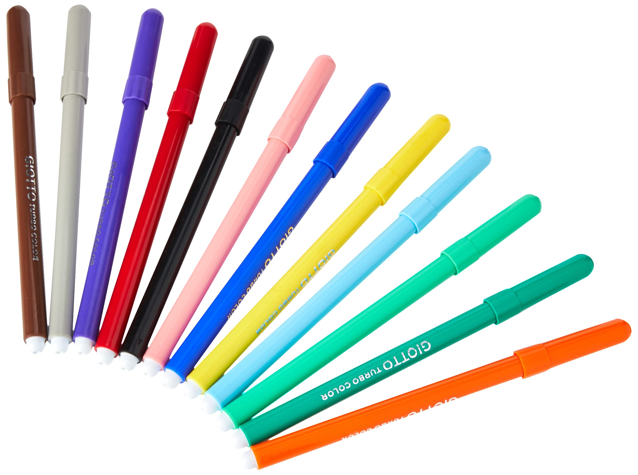 GIOTTO Turbocolor Felt Tip Fibre Pens - 144 Count School Pack | Fine 2.8mm Nib | Washable Ink