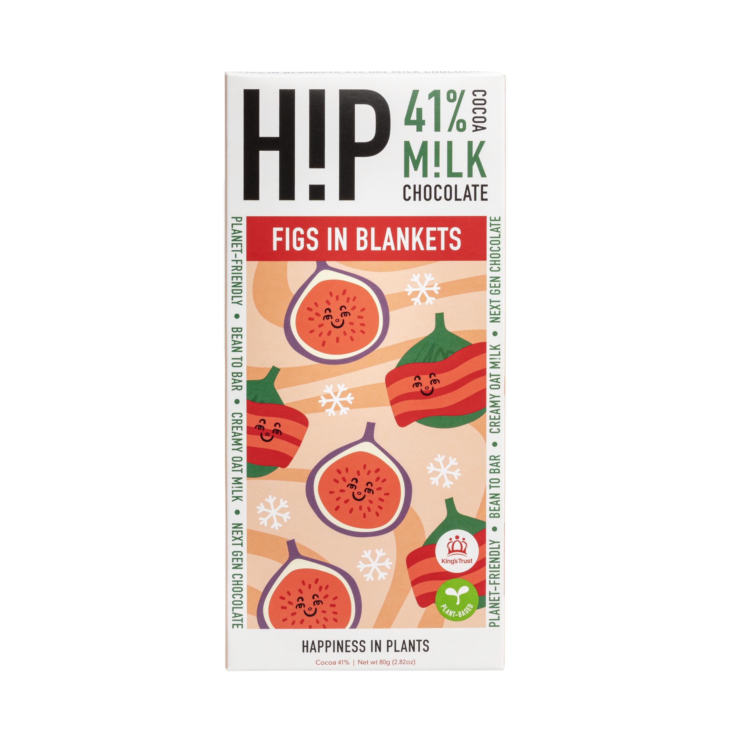 H!P Chocolate Figs in Blankets Limited Edition Oat Milk Chocolate Bar 41% 6