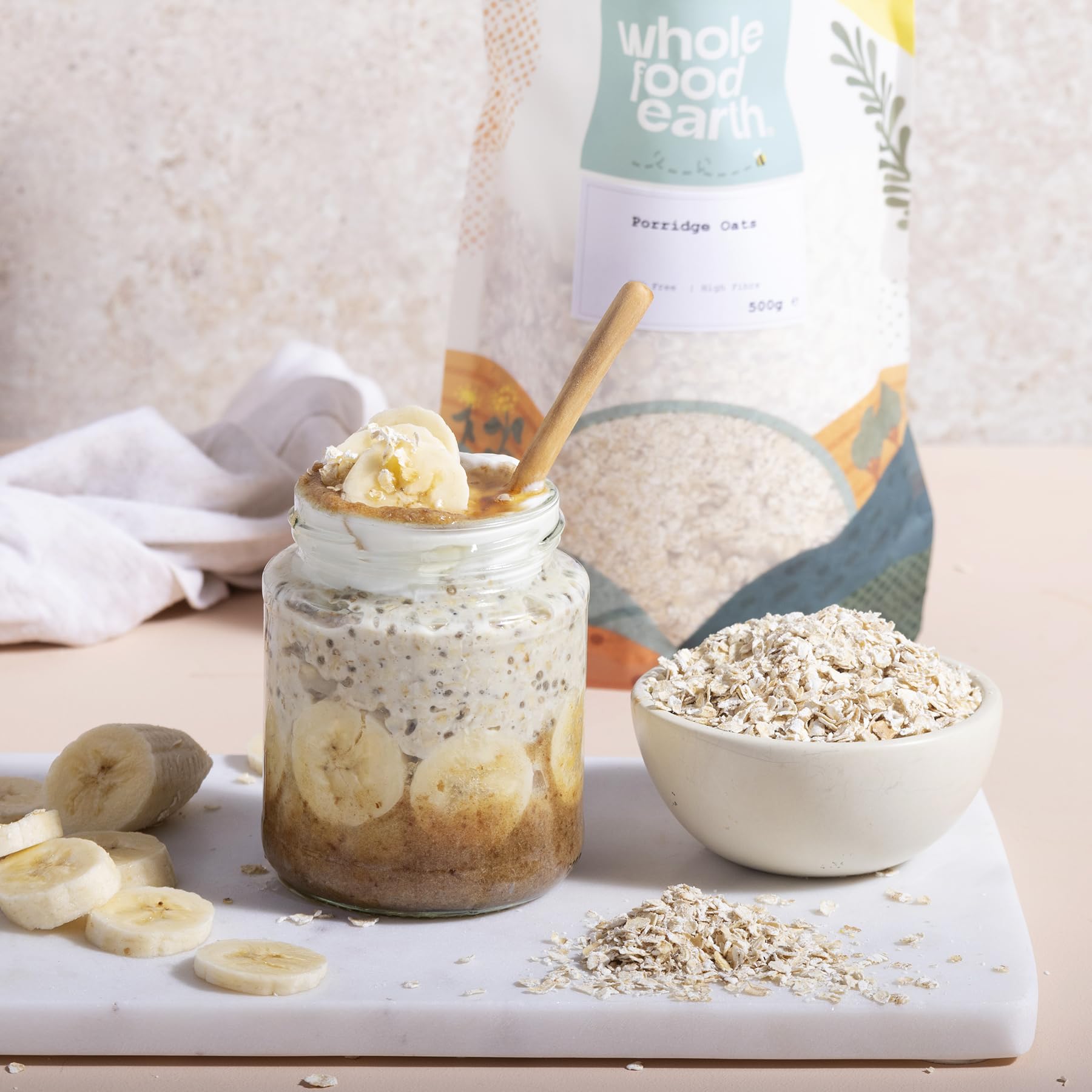 Wholefood Earth Porridge Oats 2 kg | GMO Free | High Fibre | Vegan & Dairy Free