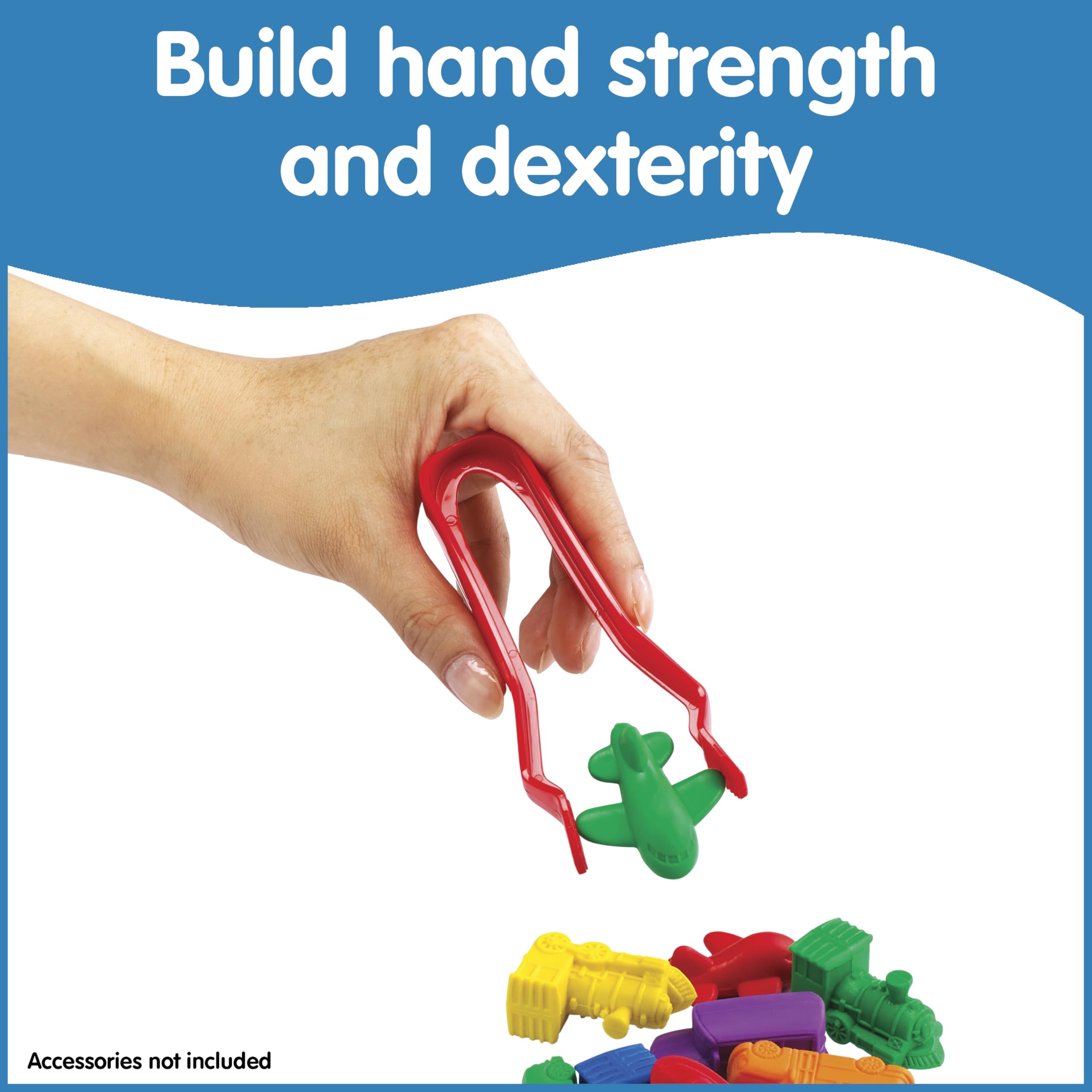 edxeducation Jumbo Tweezers - Set of 12 - 6 Colors - For Ages 18m+ 12