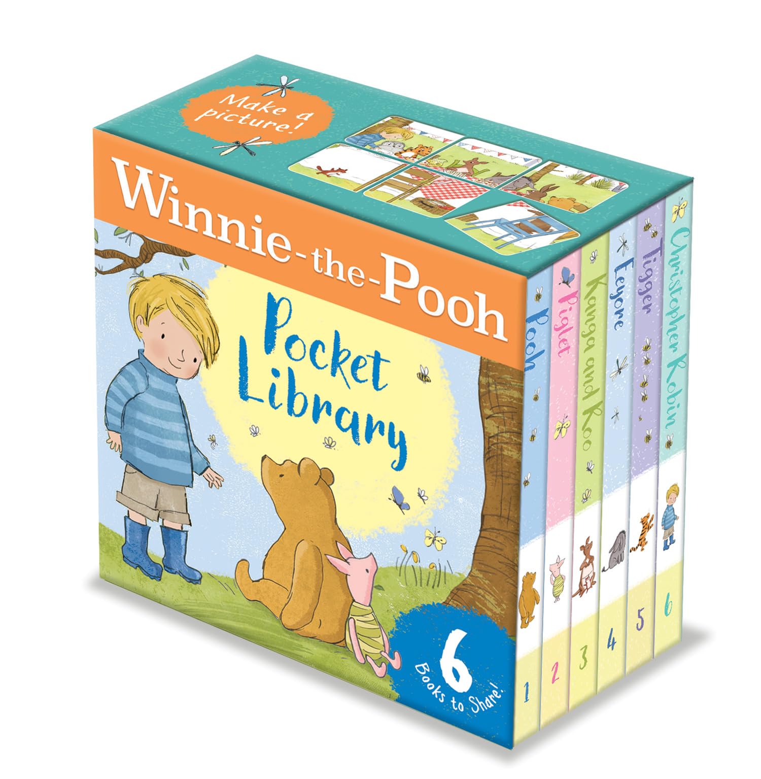 Farshore Winnie-the-Pooh Pocket Library Board Book Set | 6 Books | Ages 1-2 1