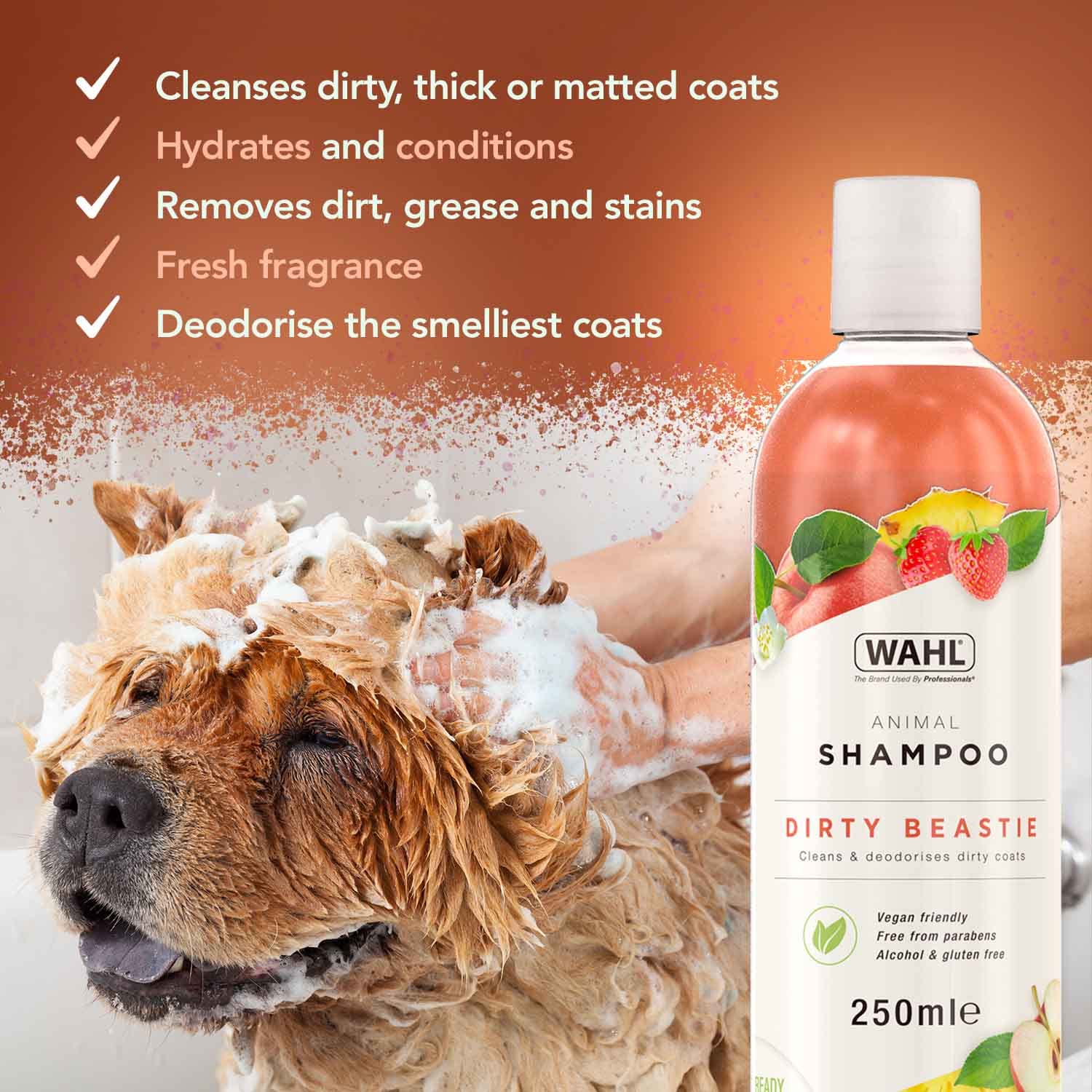 Wahl Dirty Beastie Dog Shampoo - Cleans Thick/Matted Coats | Kiwi Scent | 250ml Ready to Use 4