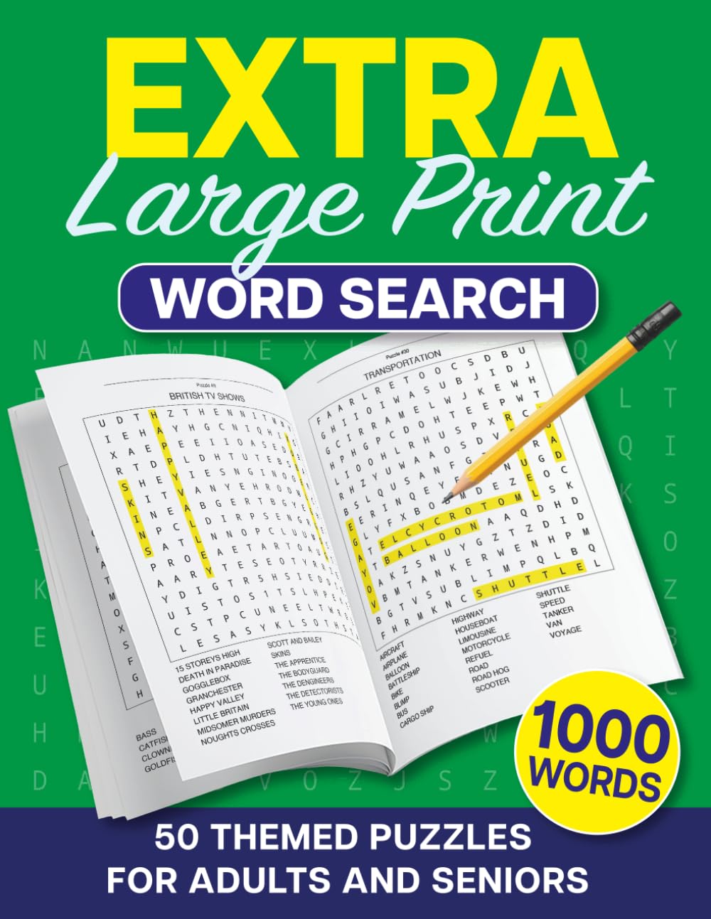 Oscar Jones Extra Large Print Word Search - 1000 Words | 50 Themed Puzzles | Paperback 1