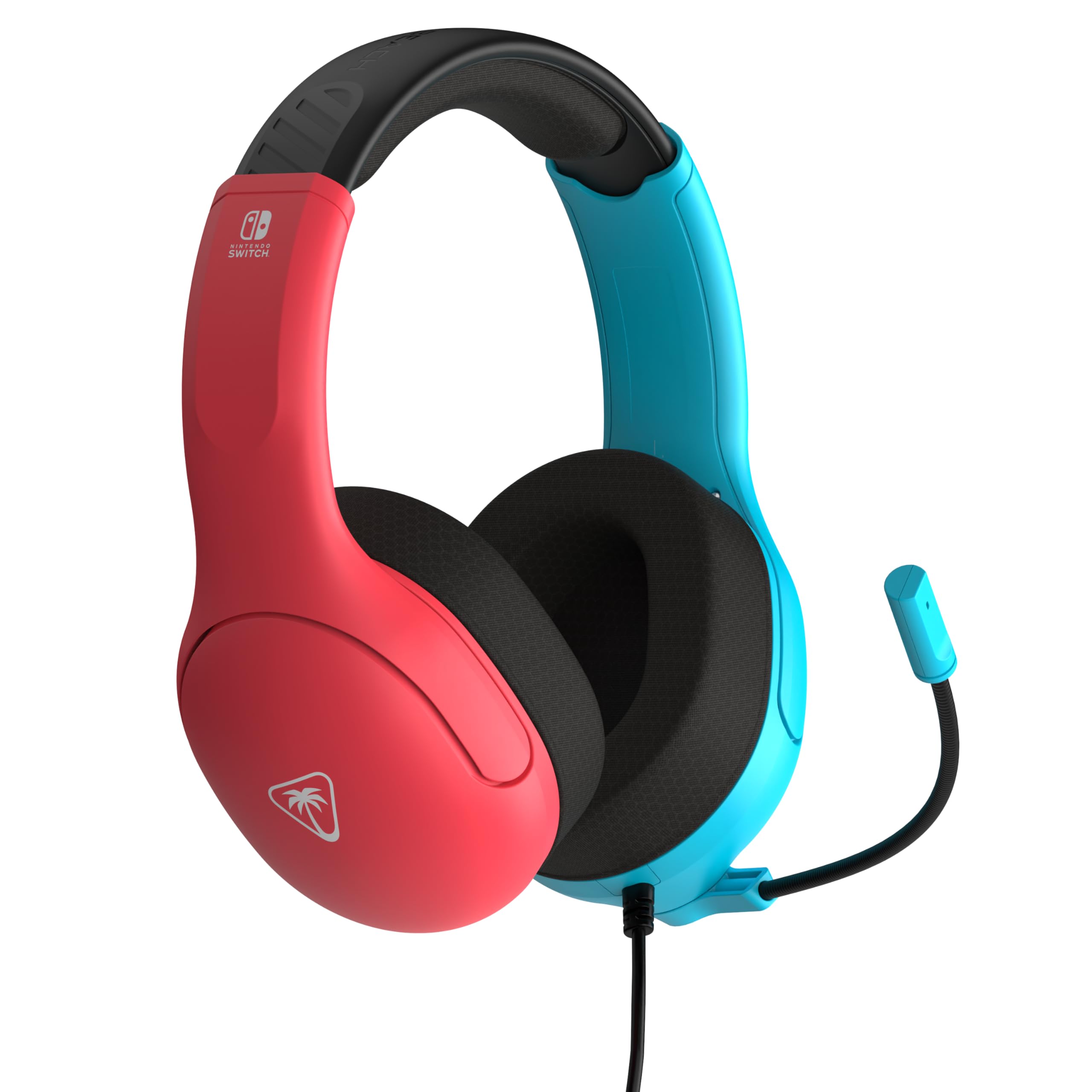 Turtle Beach Airlite Fit Neon Blue and Red Wired Gaming Headset for Nintendo Switch with Flip-to-Mute Mic 6