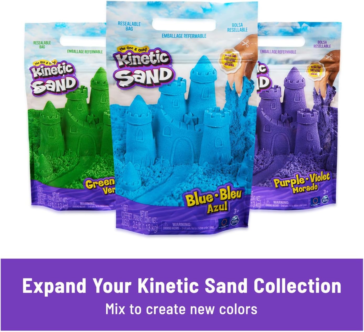 Kinetic Sand Ultimate Sandisfying Set - 2lb Colored Sand with 10 Tools, Ages 3+ 7