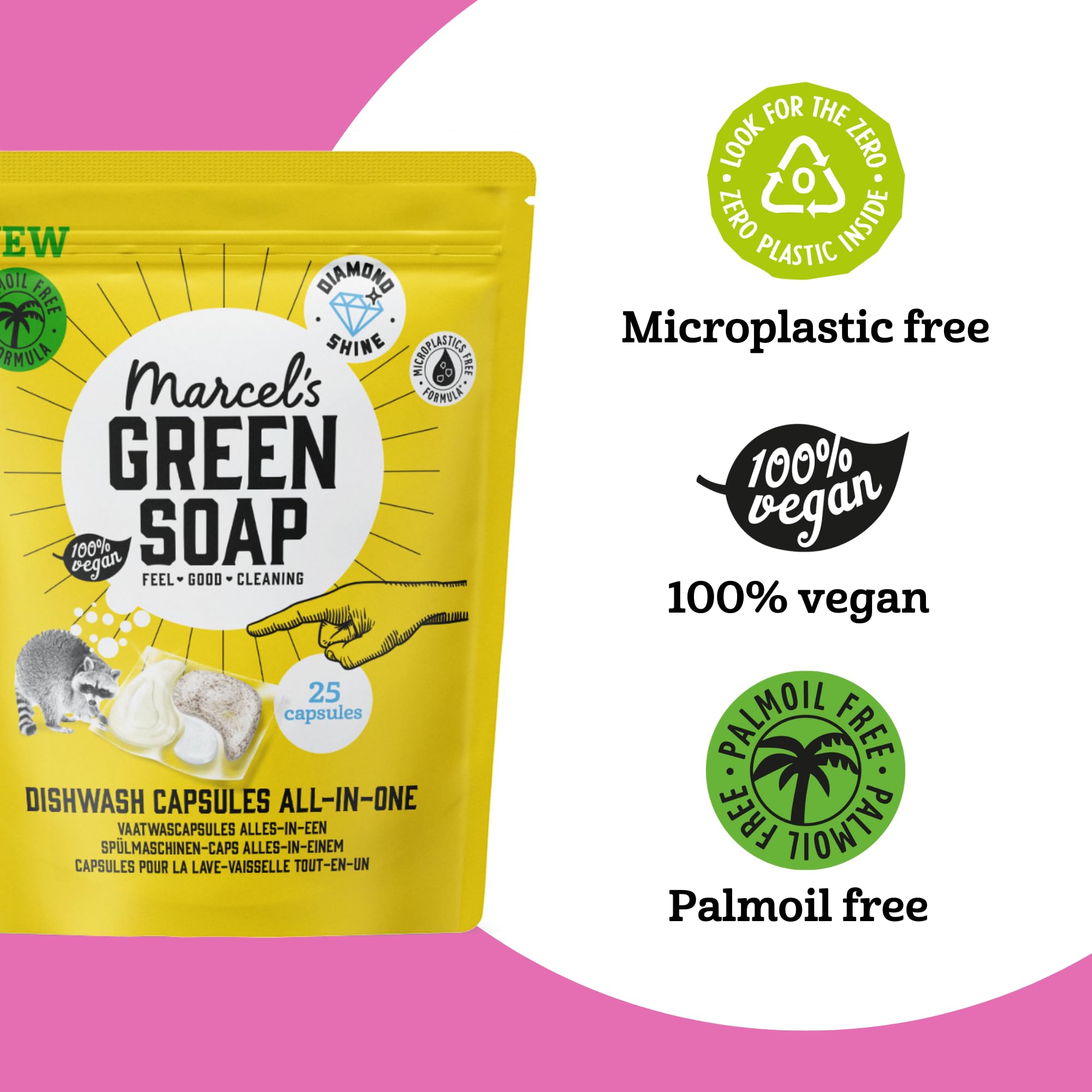 Marcel's Green Soap Dishwasher Capsules - All-in-One 99% Biodegradable Capsules - Grapefruit & Lime - 25 Pack 3