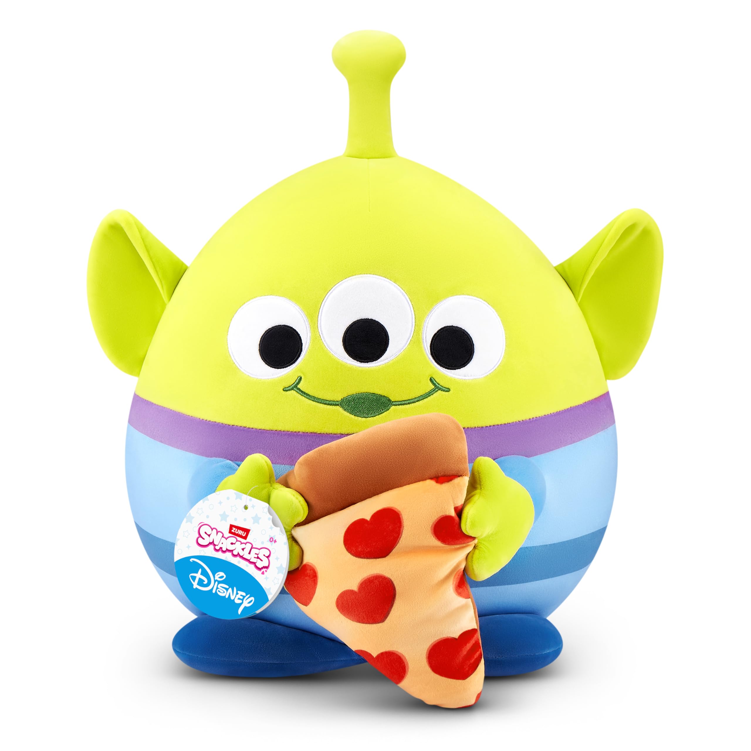 Snackles Disney 14-inch Plush (Alien) by ZURU - Super-Soft Stuffed Animal with Snack Accessory