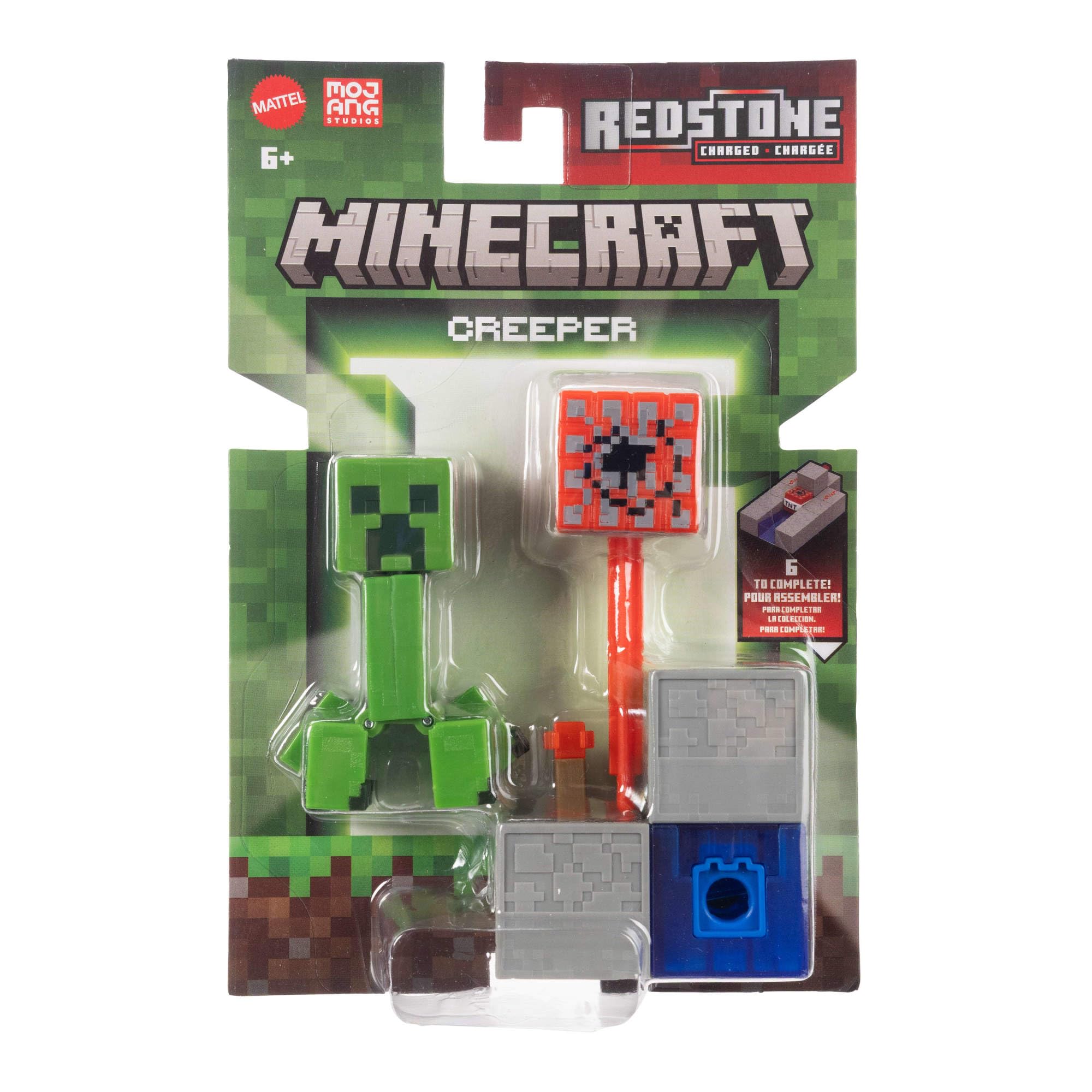 Mattel Minecraft Creeper Action Figure with Accessory & Redstone Building Piece | 3.25-in Scale 6