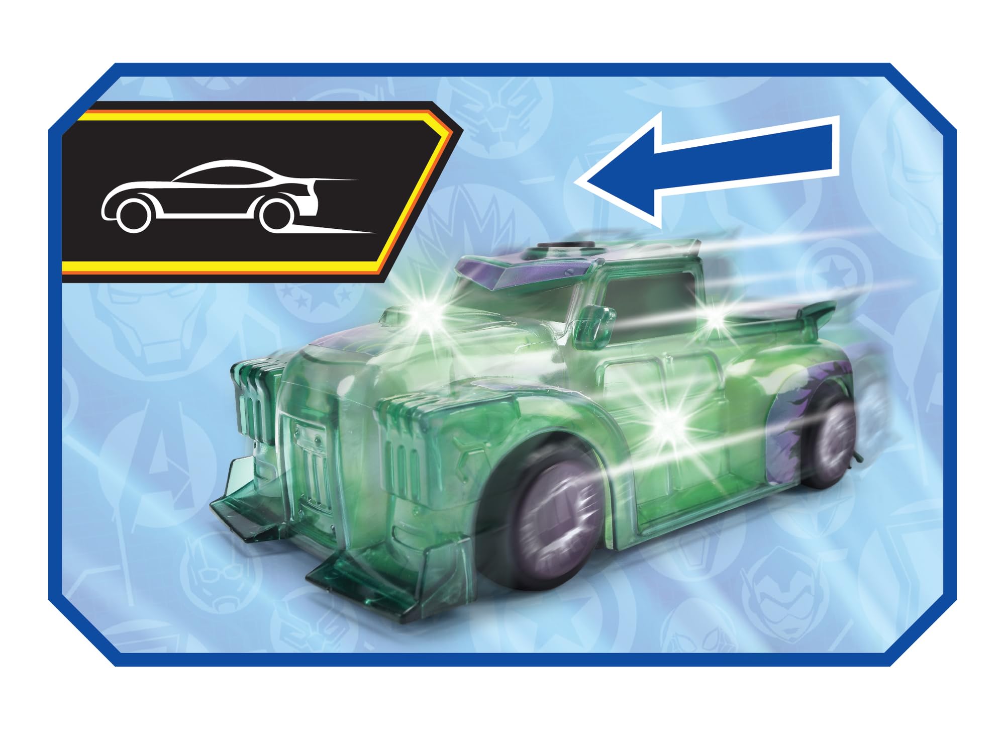 Jada Marvel Light Hero Hulk 1:32 Scale Vehicle - Light-Up & Sound Effects 8