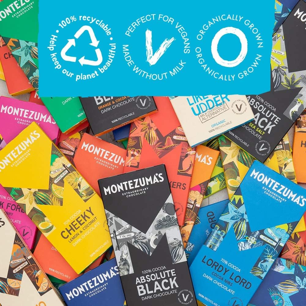 Montezuma - Royal Mint 74% Kakao Zartbitterschokoladentafel, Bio Vegan Glutenfrei 90g 9