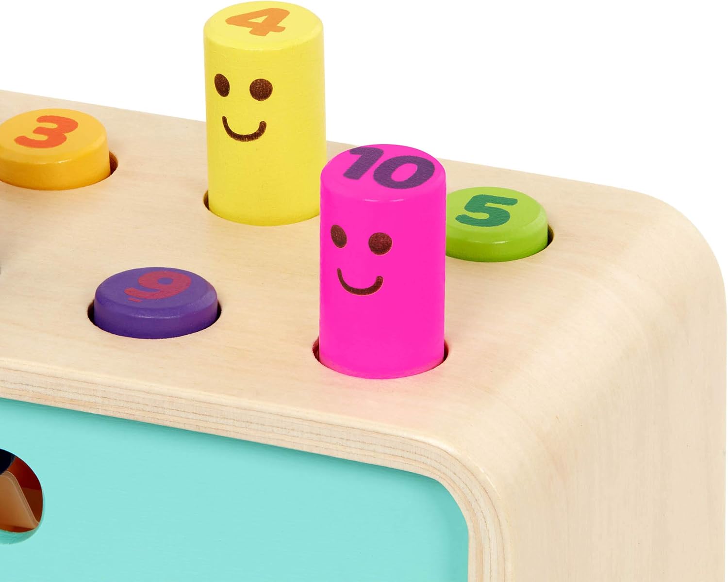 Battat Wooden Pounding Bench Toy - Hammering Pegs Playset for Toddlers 12 Months+ 6