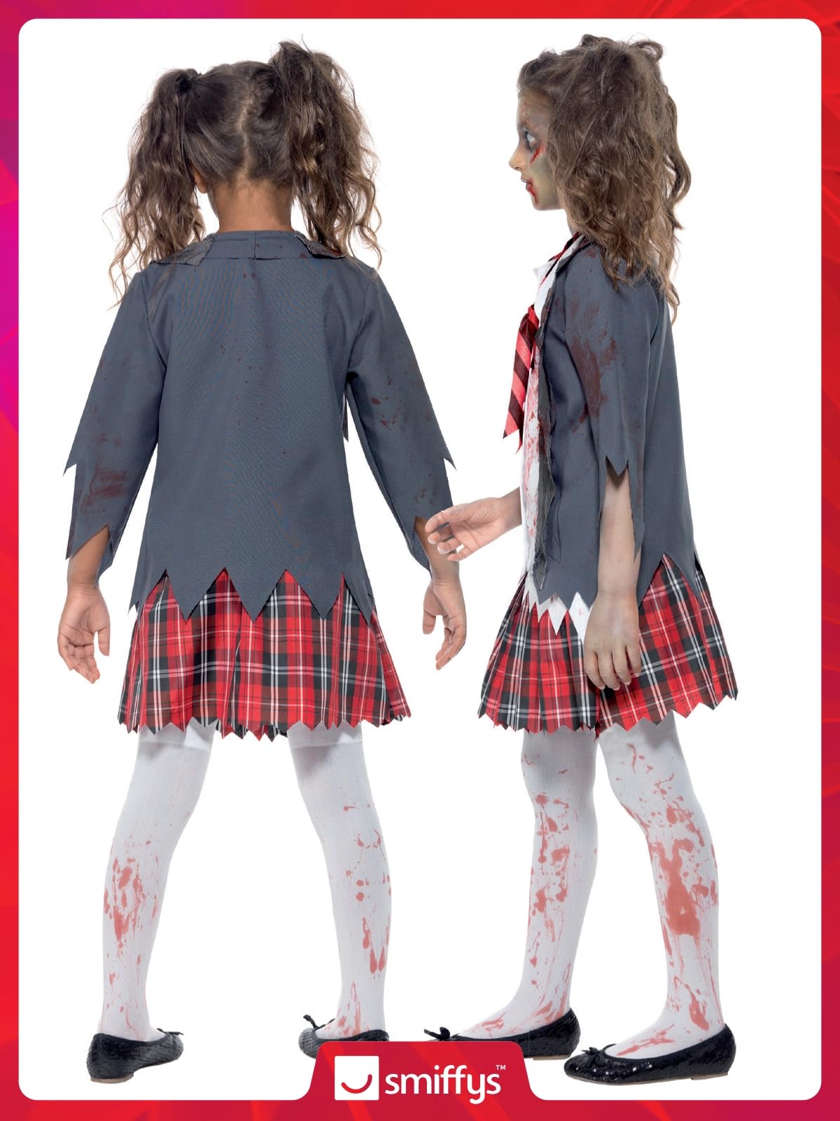 Smiffys Zombie School Girl Costume - Ages 10-12 4