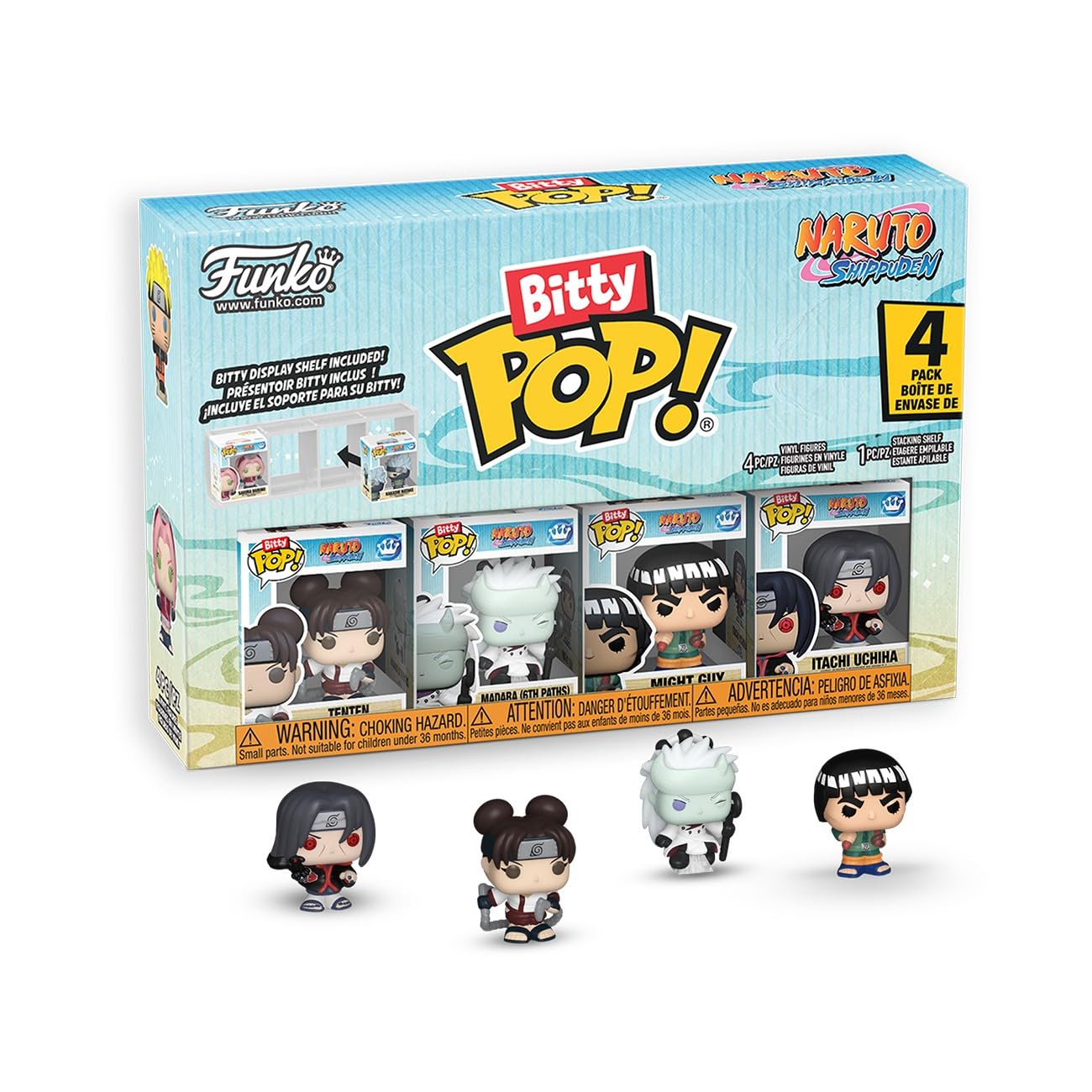 Funko Bitty POP! Naruto - Battles 4 Pack Collectable Vinyl Figures | Might Guy | 3.75 Inches
