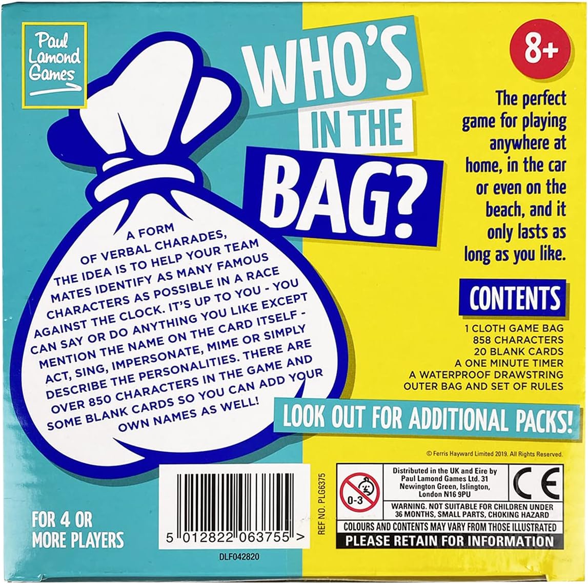 Paul Lamond Who's in the Bag Game - Card Game for 4+ Players 3