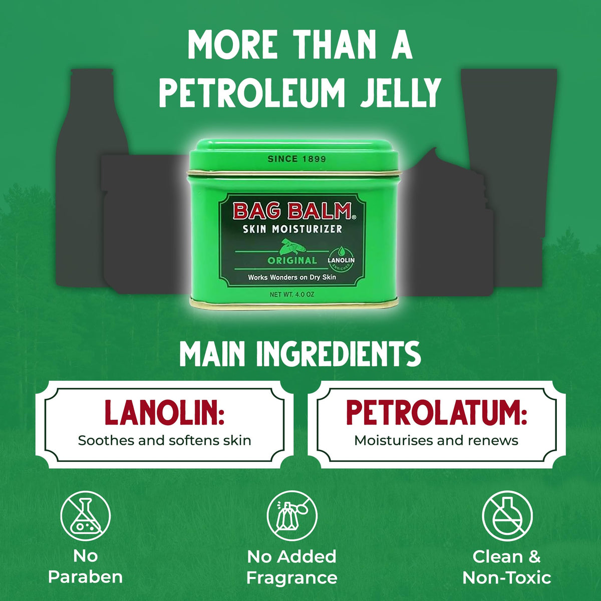 Bag Balm Original Moisturiser - Intense Hydration for Dry, Distressed Skin | 113g Tin