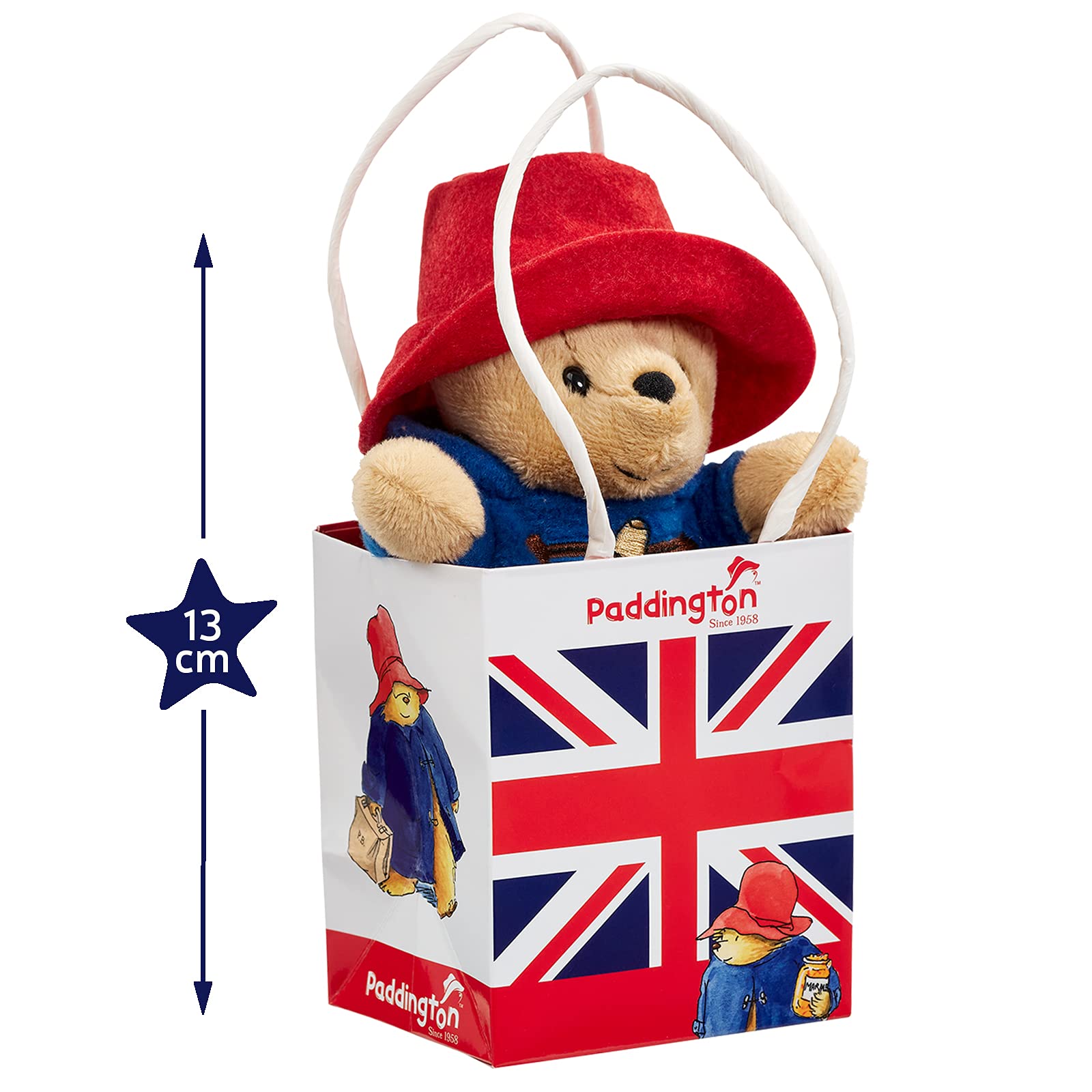 Rainbow Designs Paddington Bear Soft Toy - Suitable From Birth | Unisex Baby Gift | Iconic Red Hat & Blue Coat 3
