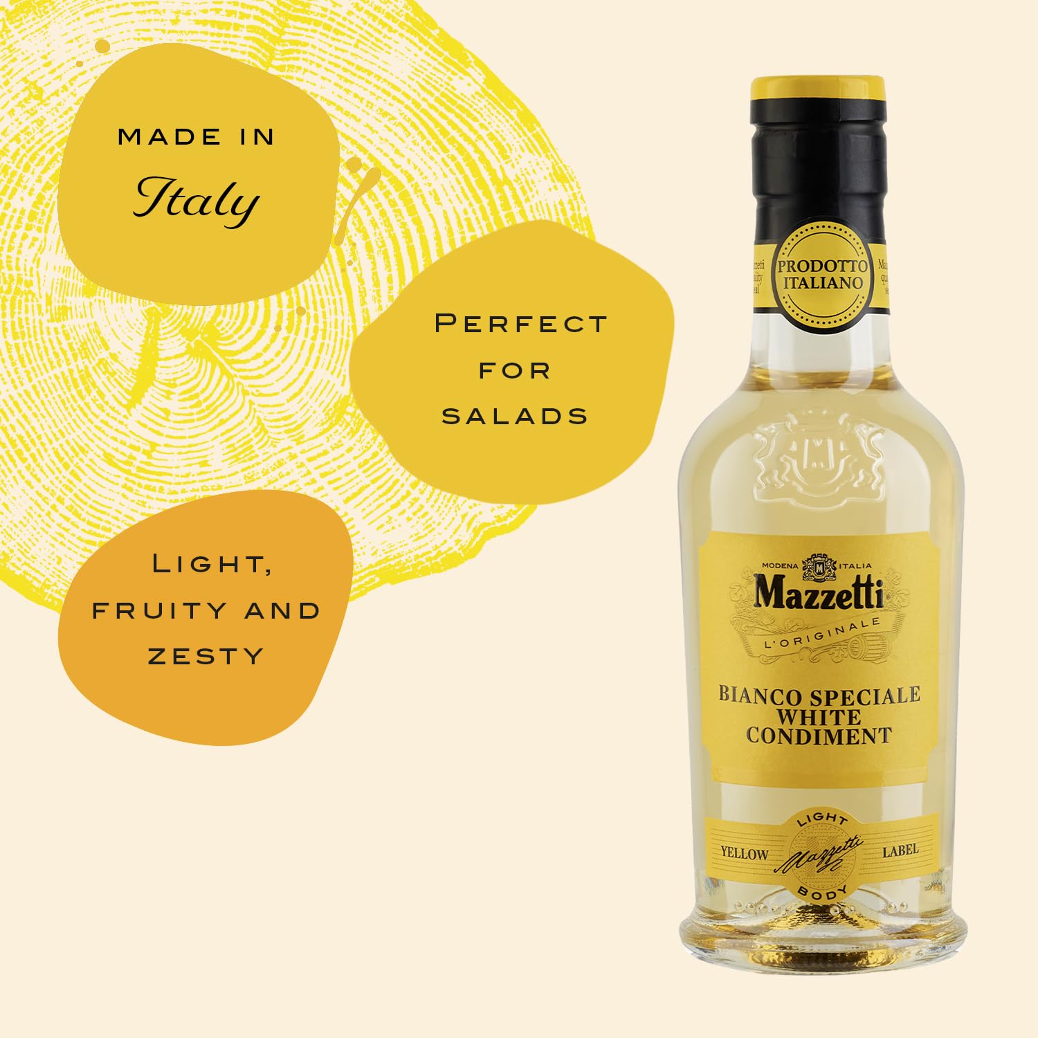 Mazzetti White Condiment - White Wine Vinegar (250ml) 3