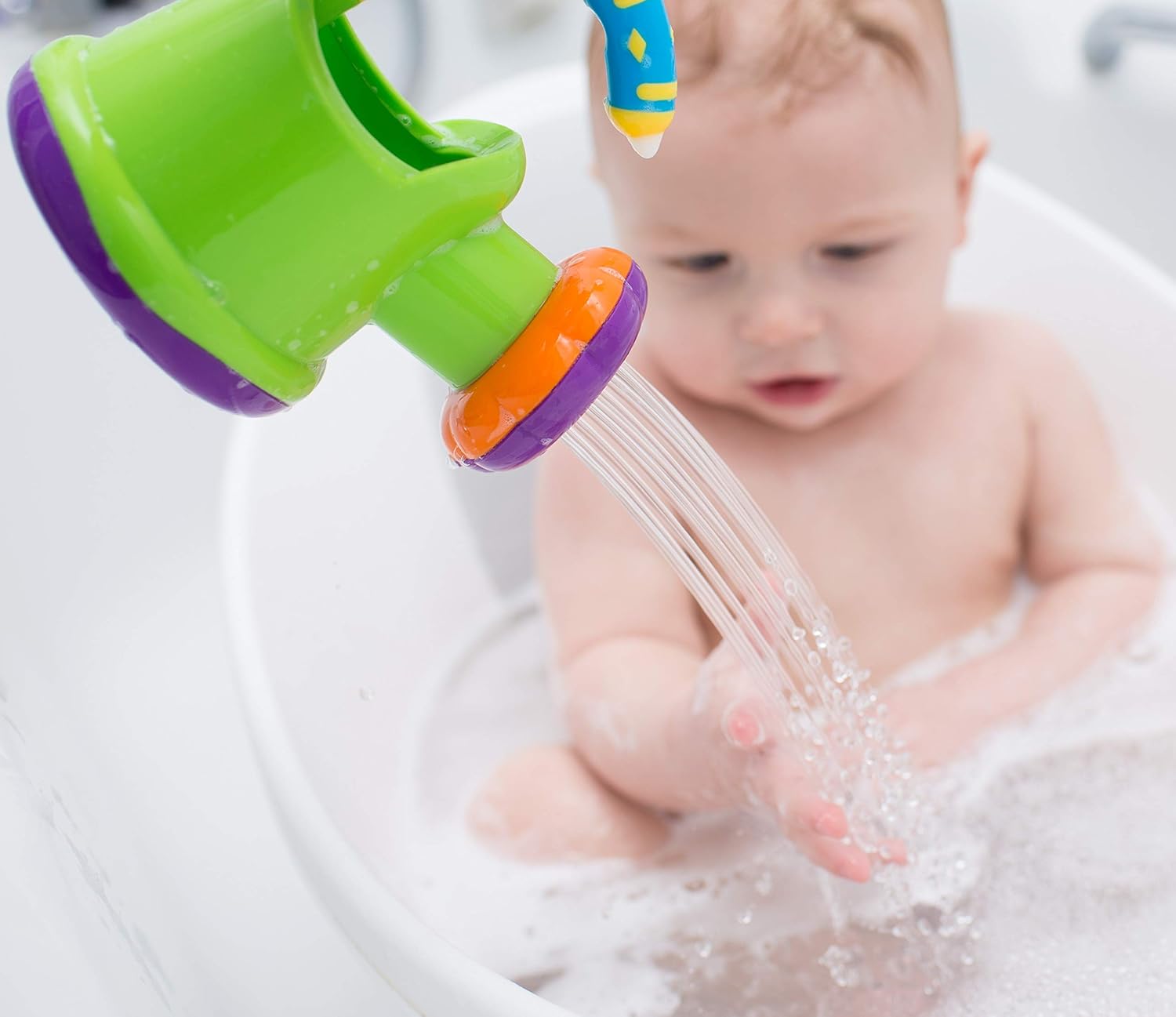 Nuby Fun Watering Can Bath Toy - Sensory Development for Babies 6M+ 5