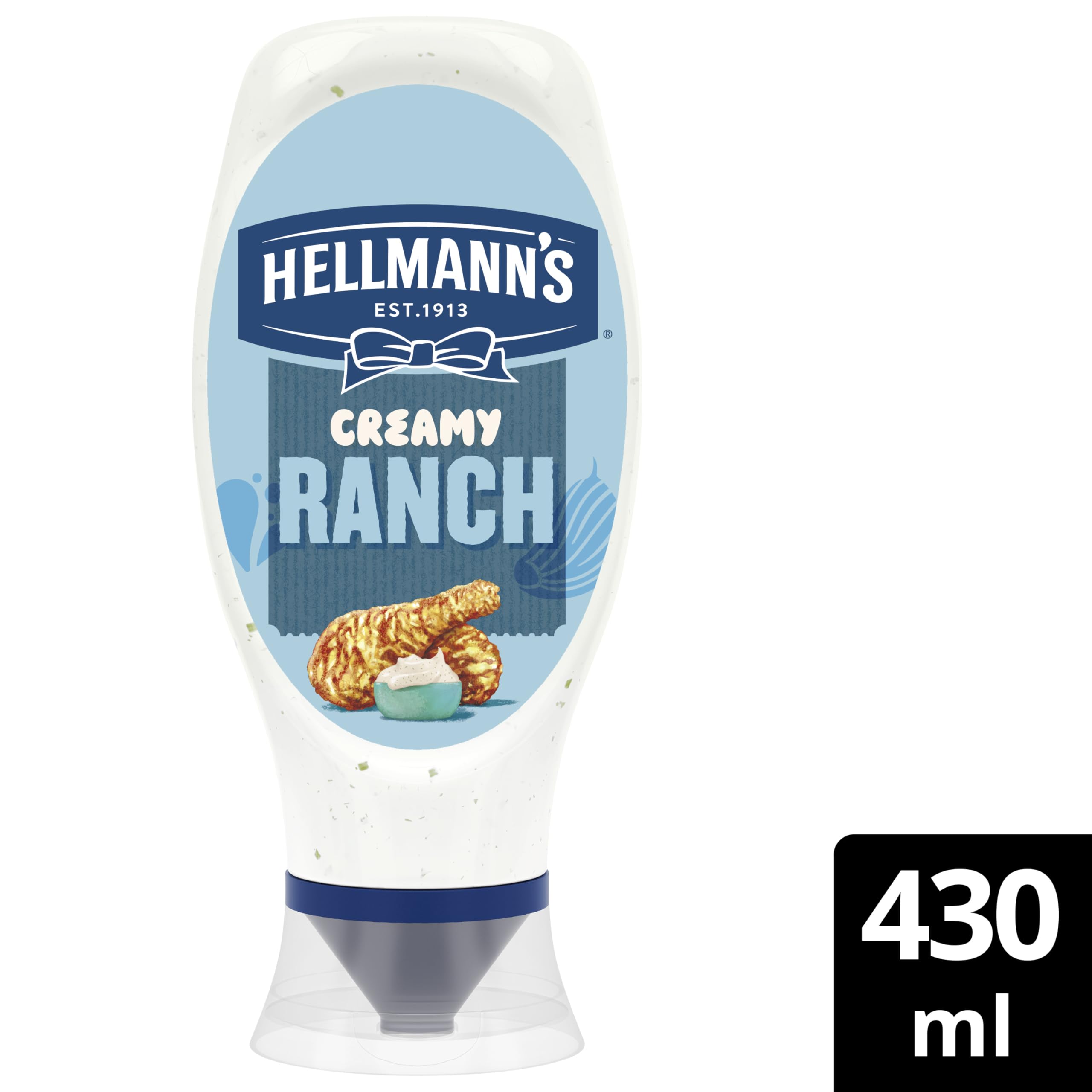 Hellmann's Creamy Ranch Sauce with Buttermilk & Garlic | 430ml Bottle | Vegetarian