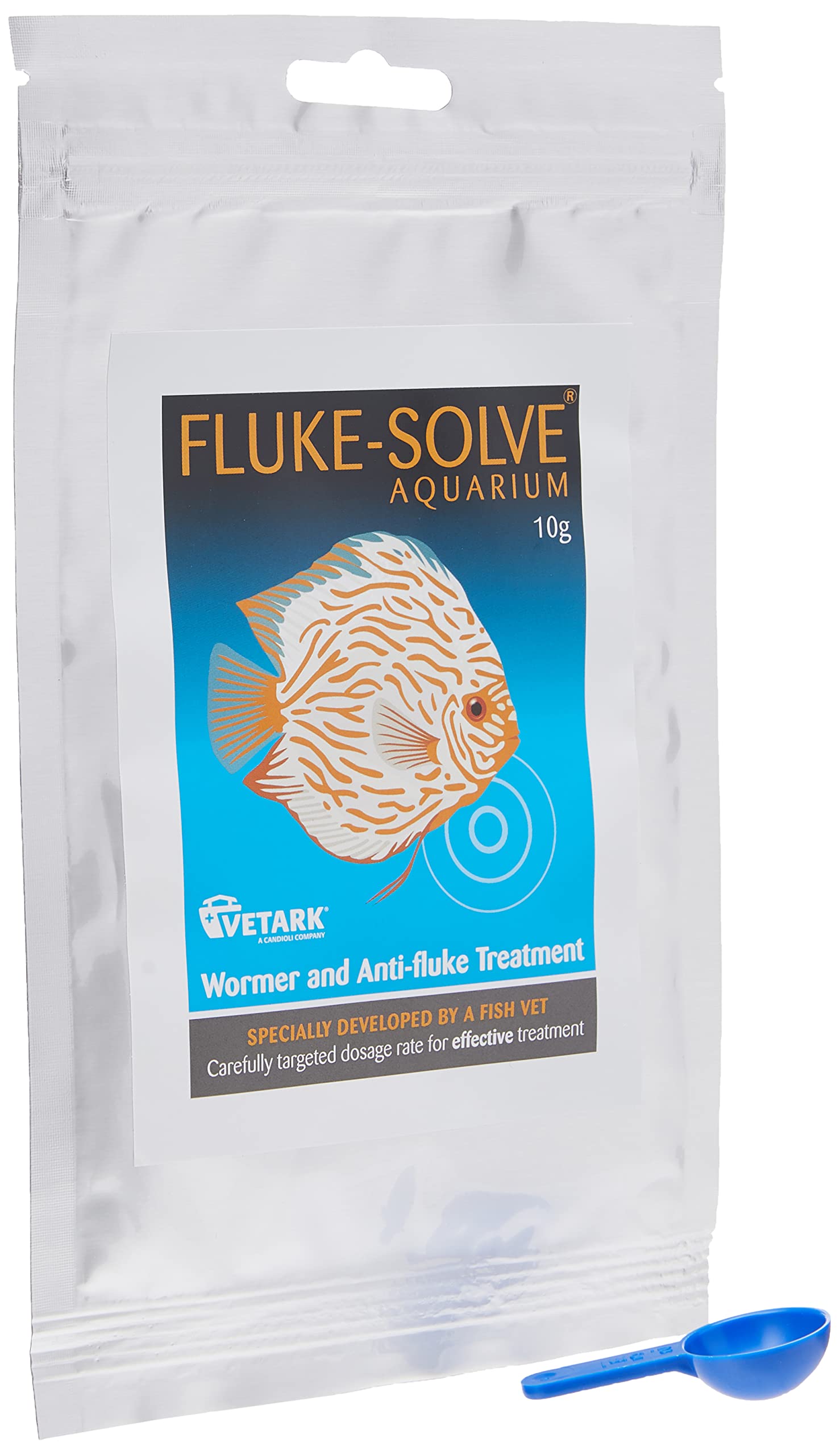 Vetark Fluke Solve Aquarium Water Treatment - Kills Dactylogyrus & Gyrodactylus | 10g