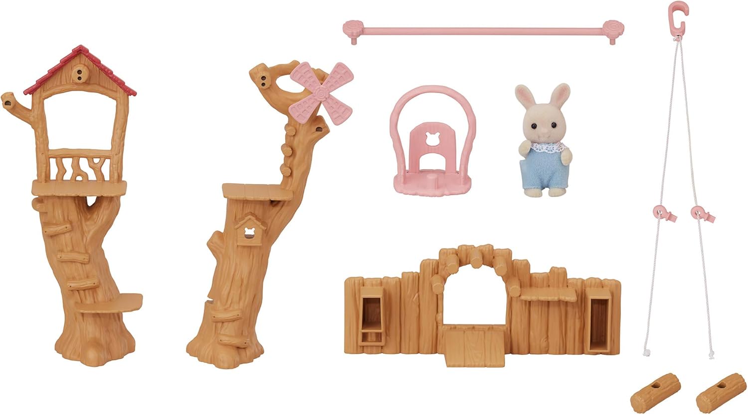 Sylvanian Families Baby Ropeway Park Playset - Ropeway Adventure with Milk Rabbit Baby 3
