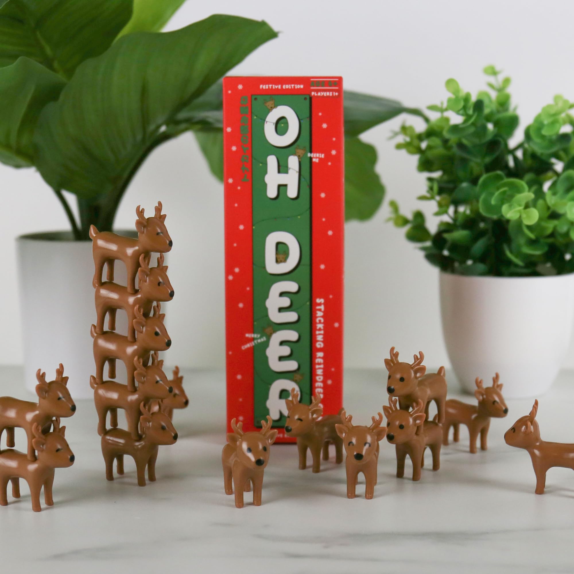 Gift Republic Oh Deer 15-Piece Christmas Stacking Balance Game, Multicoloured 7