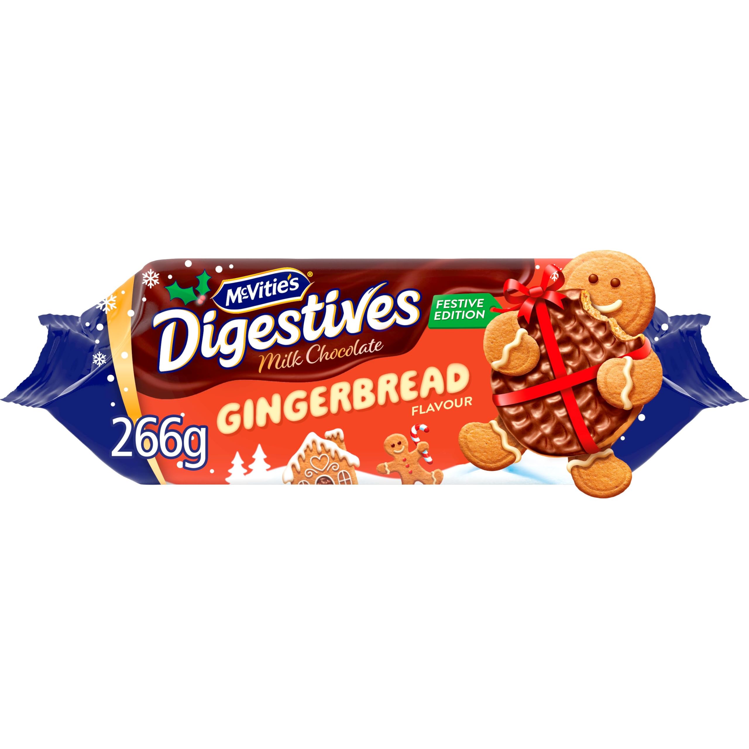 McVitie's Gingerbread Chocolate Digestive Christmas Biscuits 266g