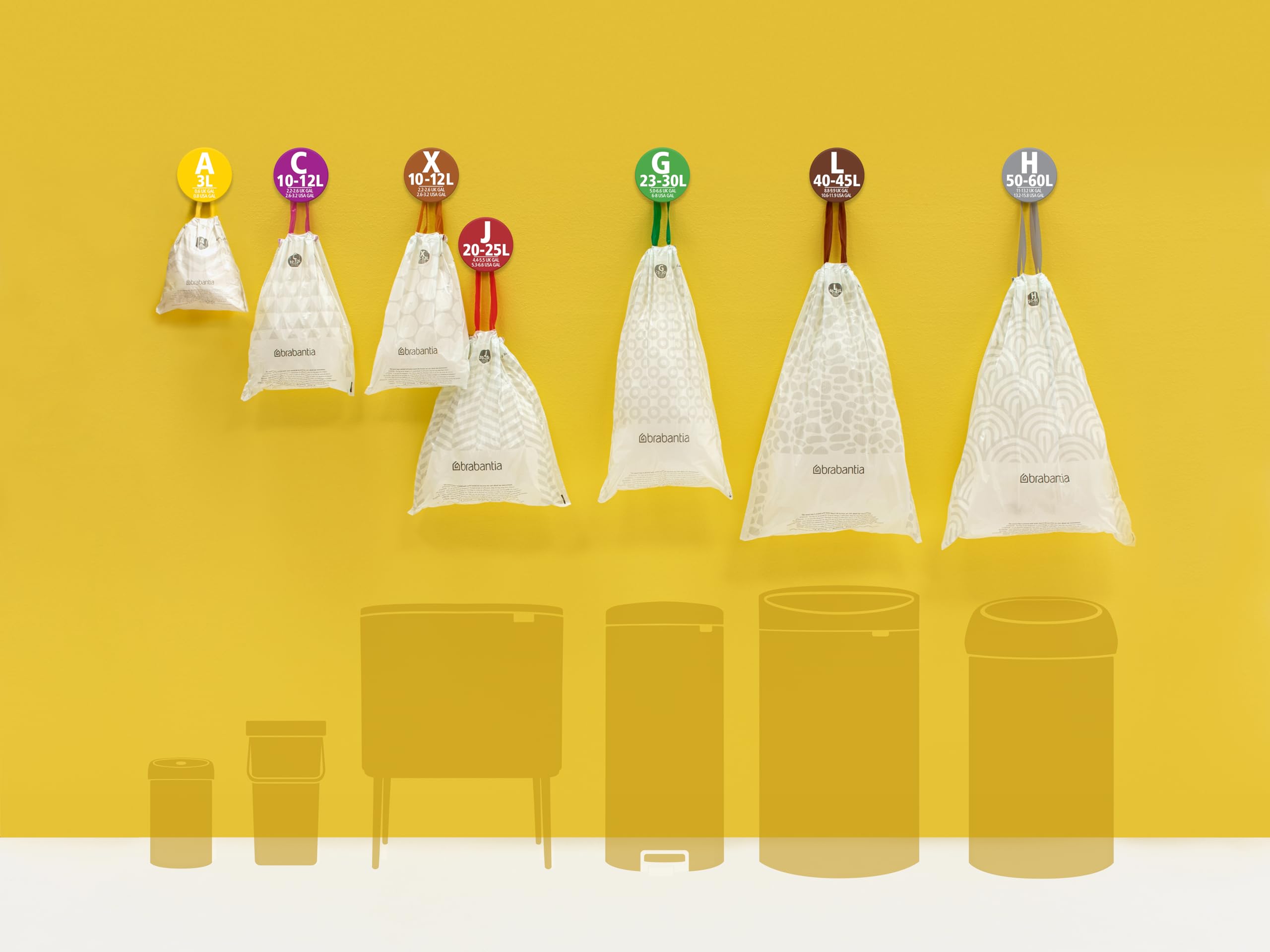 Brabantia - PerfectFit Müllbeutel Größe X (10-12 Liter) Dicke Müllbeutel aus Kunststoff 7