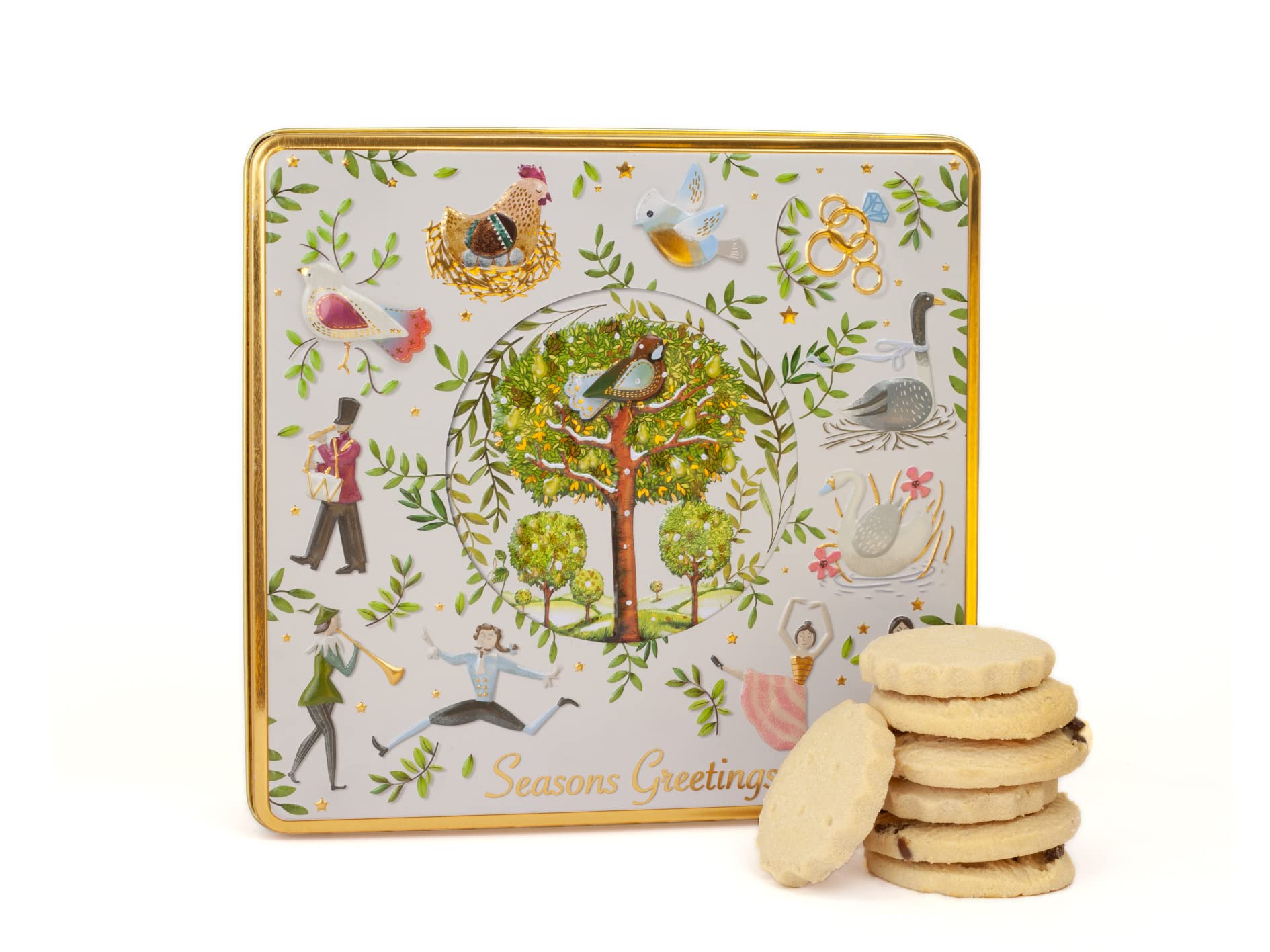 The Silver Crane Co. - 12 Days of Christmas Biscuits Tin Scottish Shortbread Gift Set