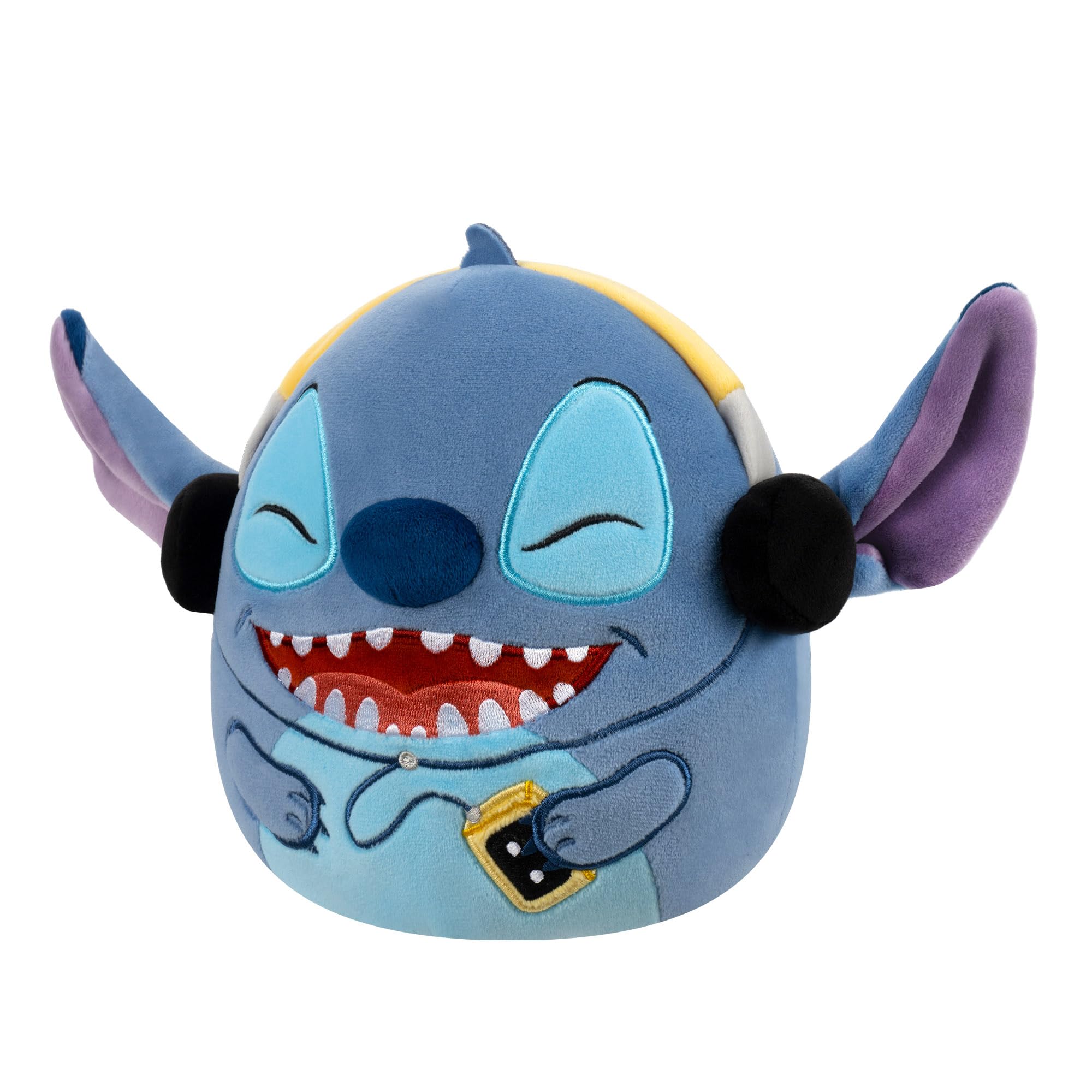 Squishmallows 8-Inch Disney Stitch with Headphones Plush - Soft Cuddly Toy for Kids 5