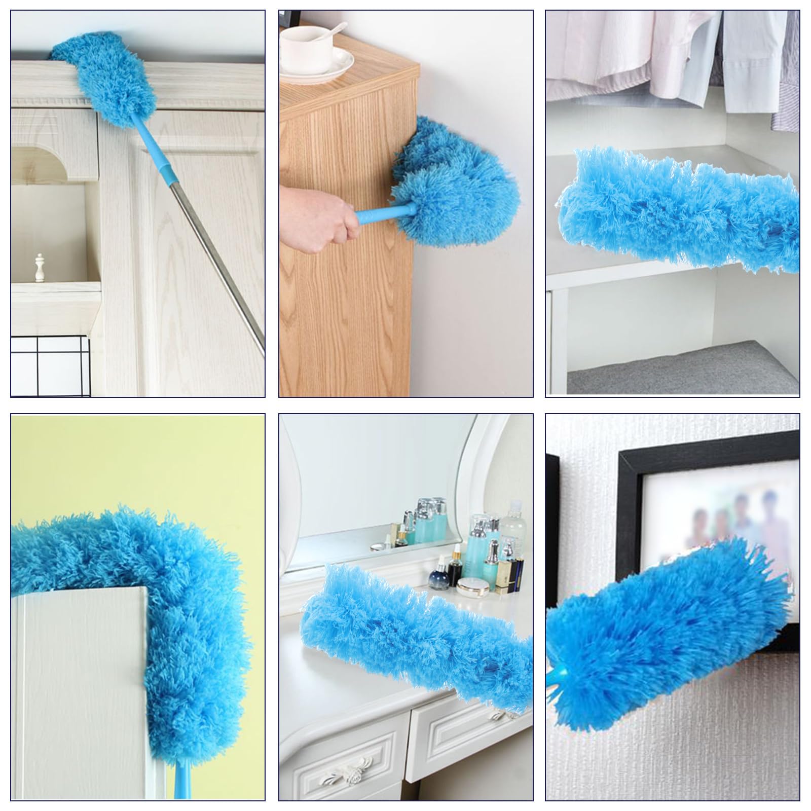 ASelected Extendable Microfiber Duster with 108" Telescoping Pole for High Ceilings, Fans & Blinds 5